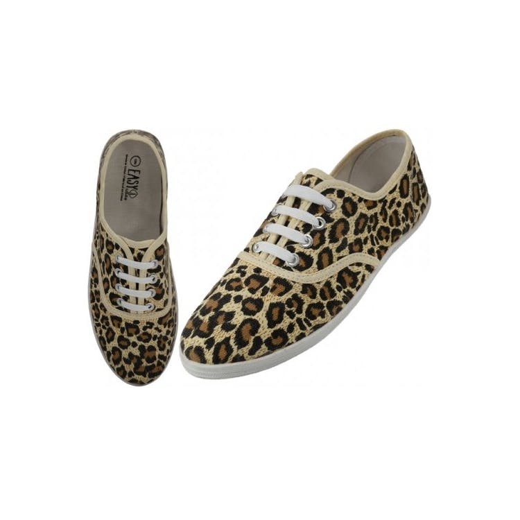 Women's Canvas Shoes - Leopard Printed Sizes 6-11 2
