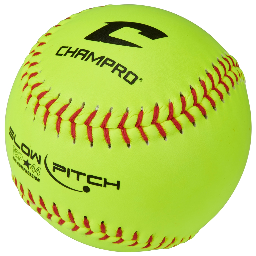 ASA/USA Softball 12" Slow Pitch - Yellow Leather Cover .44 COR 3