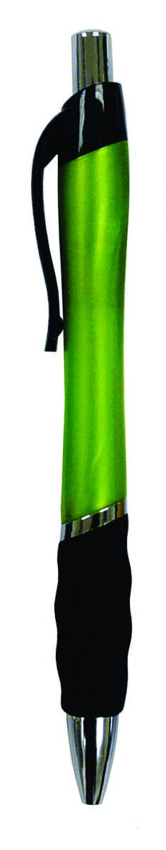 Lime Green Pad Printed Plastic Ball Point Pen 1