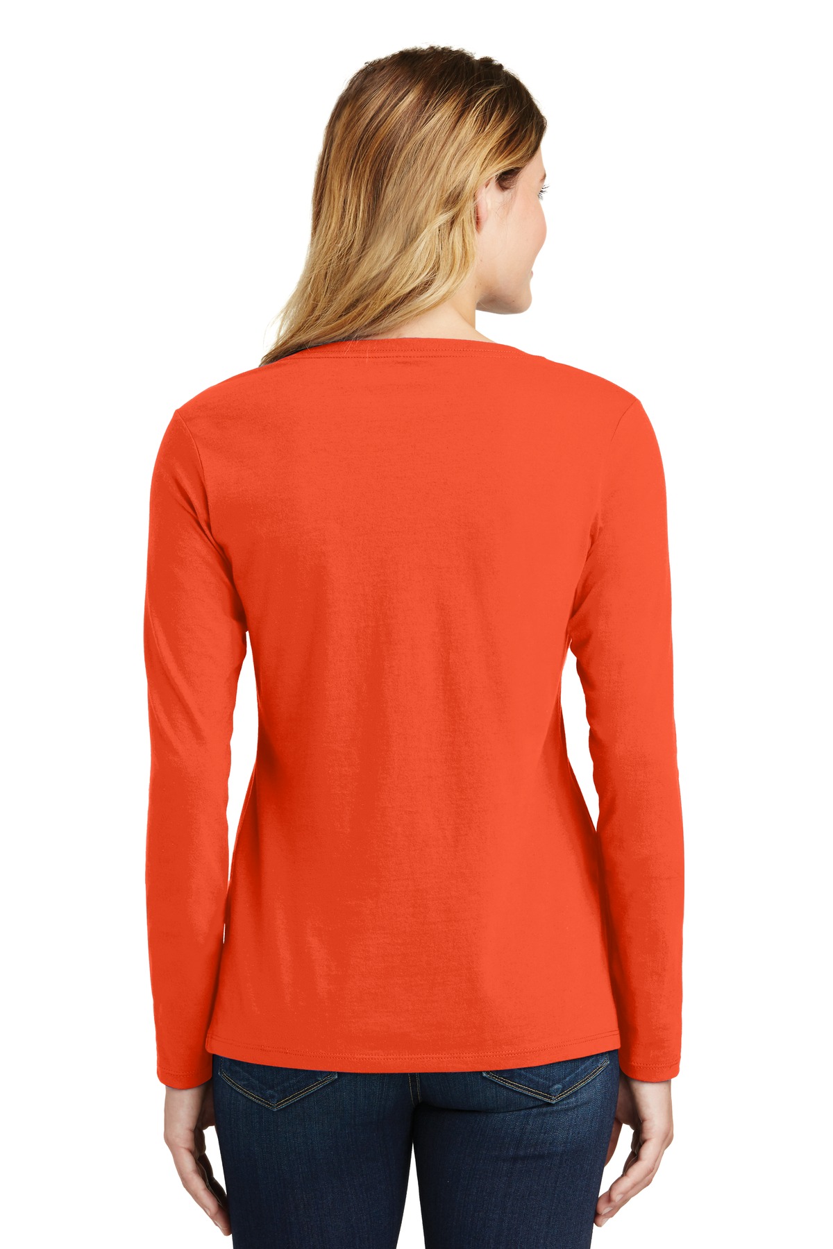 Port & Co Women's Long Sleeve Fan Favorite V-Neck Tee. LPC450VLS 5