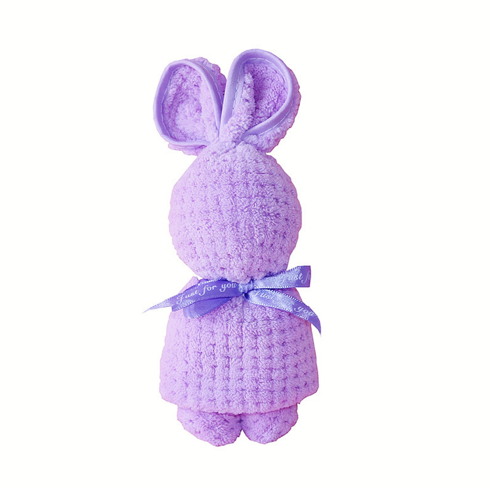 Coral velvet rabbit towel 2