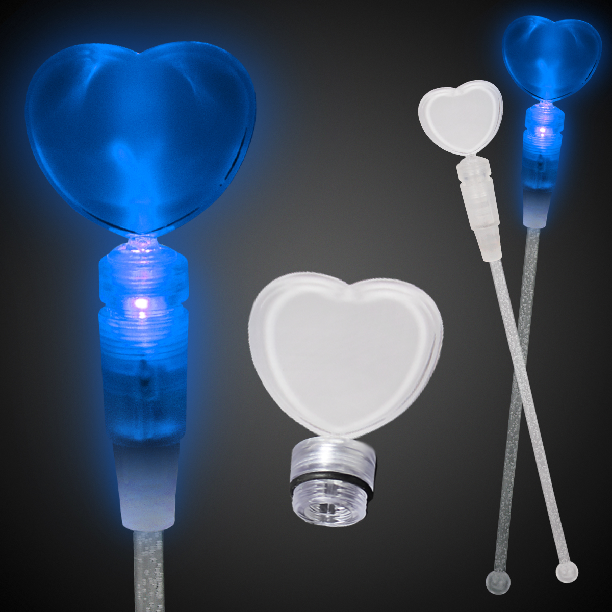 Blue 9" Light Up Cocktail Stirrer 7