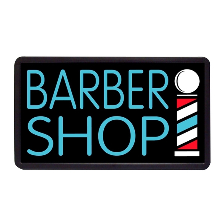 Barber Shop 13" x 24" Simulated Neon Sign