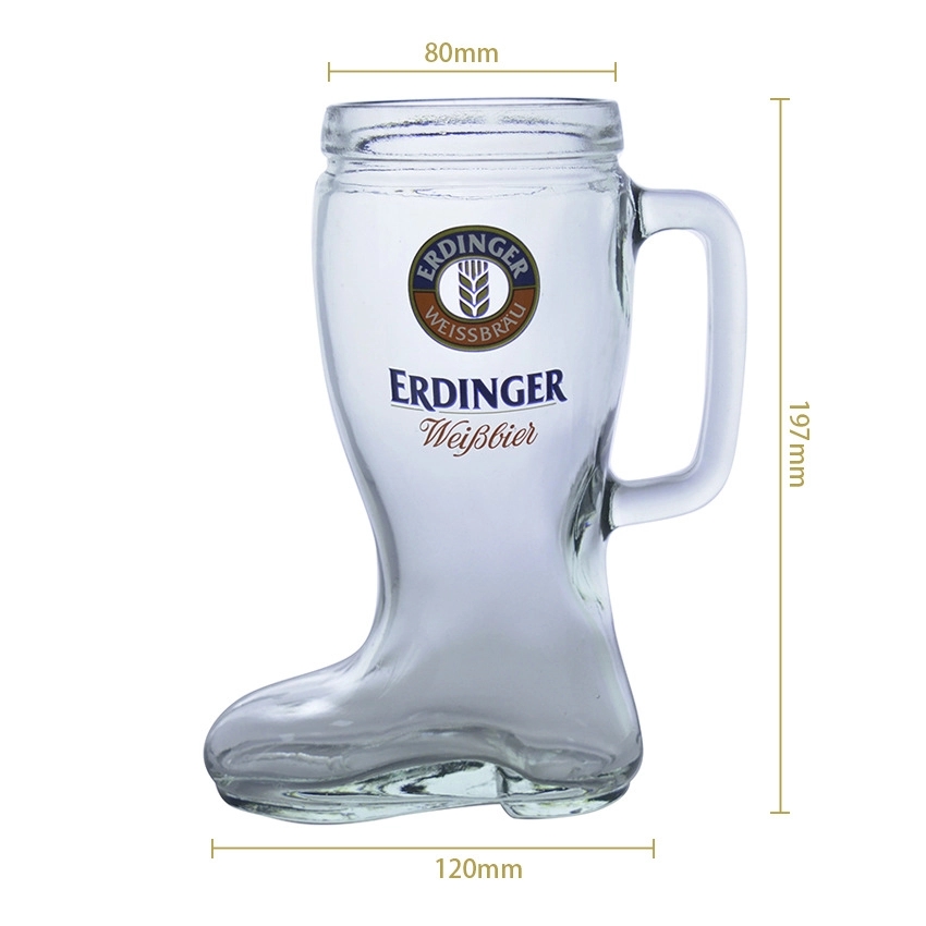 Custom 21 oz Boot Beer Glass Mugs With Handle 5