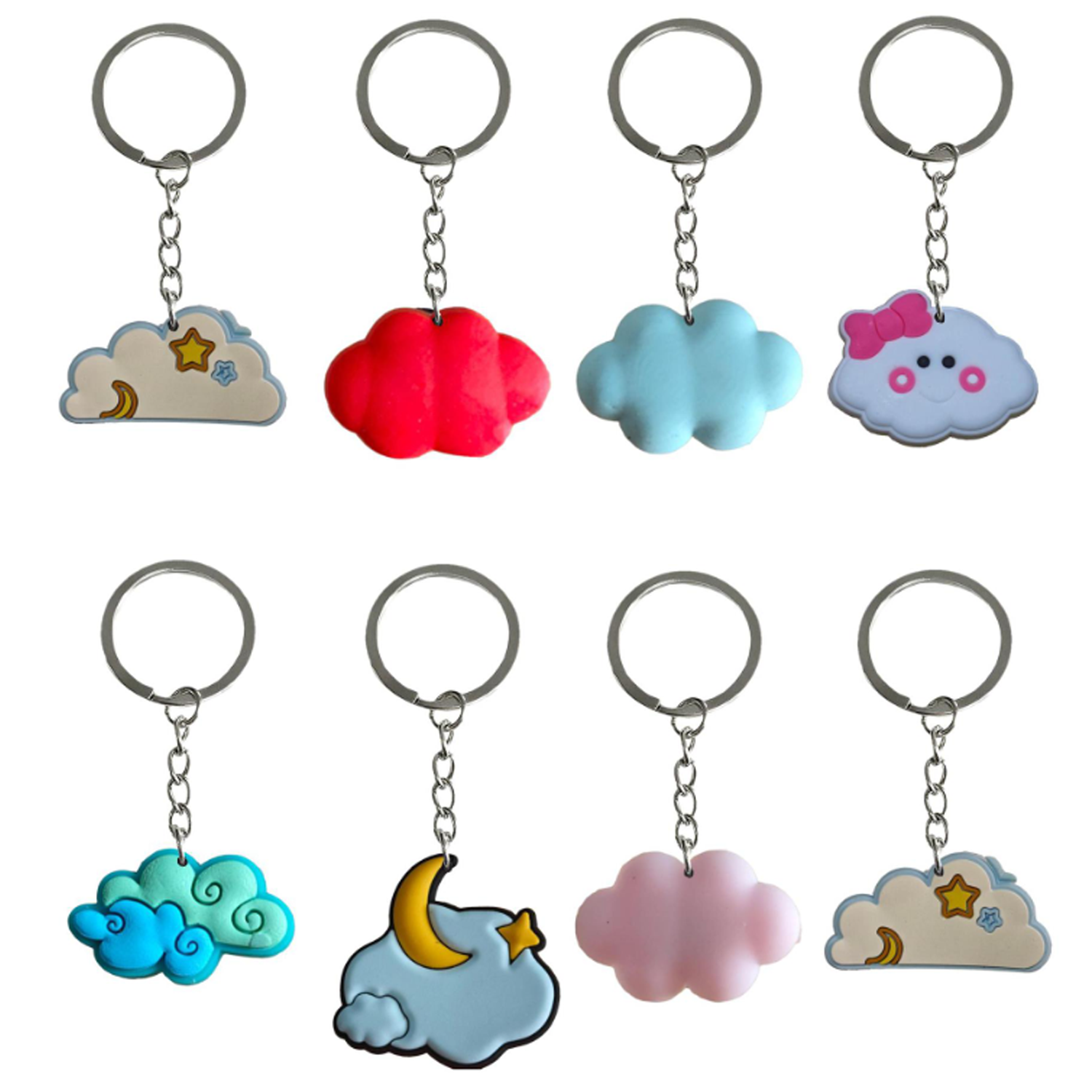 Custom PVC Soft Rubber Cloud Keychain 4