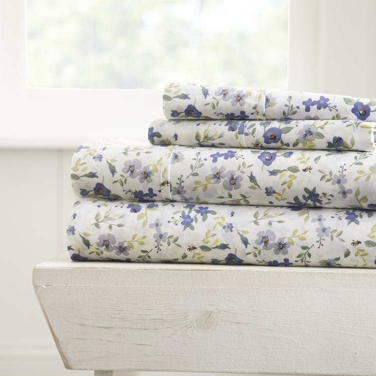 Duvet Cover Sets - Blue Blossom Twin 2 Piece 2