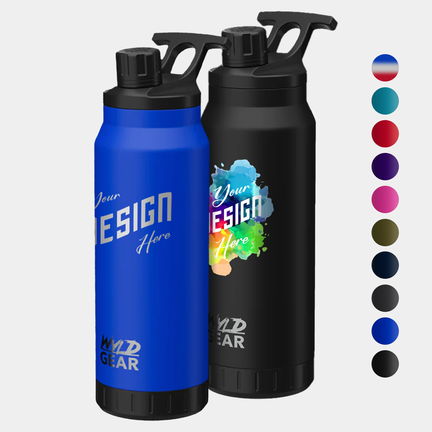 34 oz Wyld Gear® Stainless Steel Vacuum Insulated Mag Bottle, custom water bottle with logo imprint 3