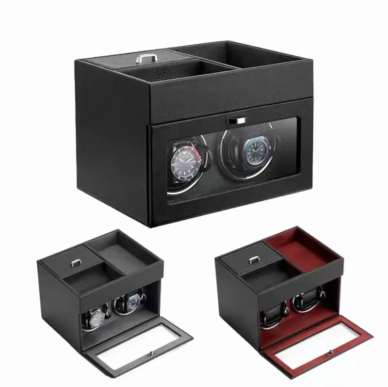 Multi-Function 2-Slot Watch Winder Jewelry Storage Box 3
