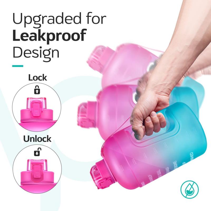 Half Gallon 64oz Sport Motivational Water Bottle 3