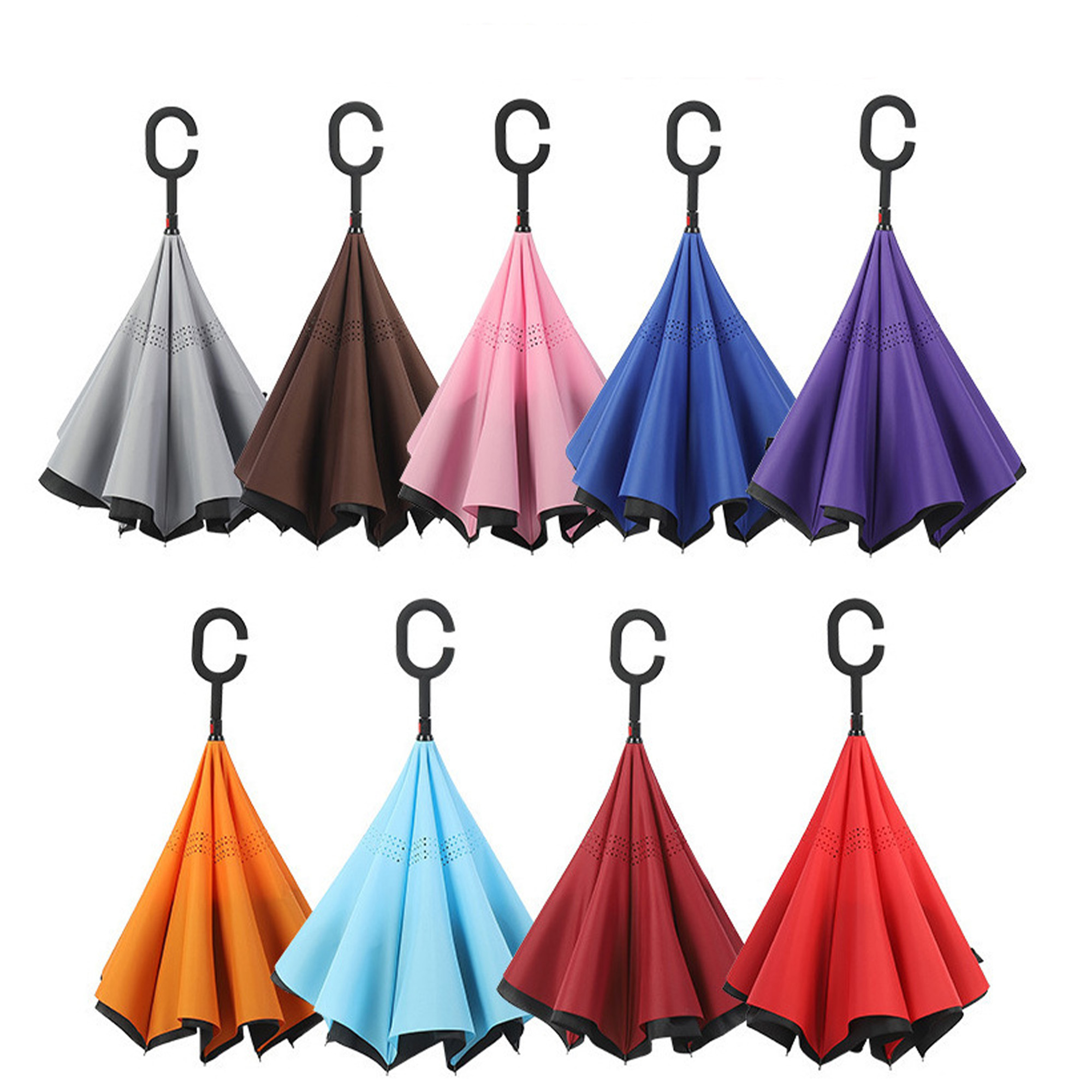 Double Layer Inversion Umbrella With C-Handle 1