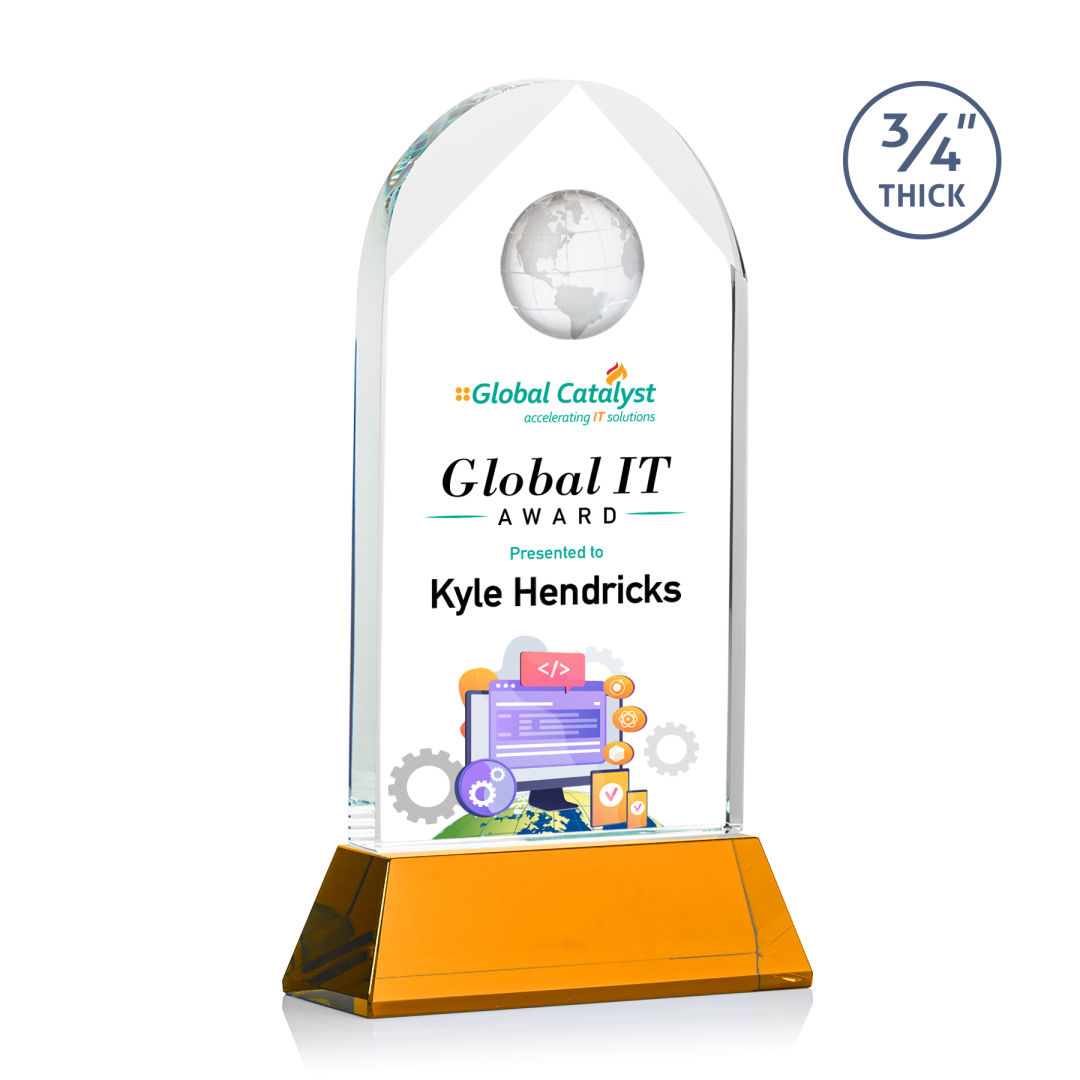 Blake Globe VividPrint™ Award on Newhaven - Amber 4