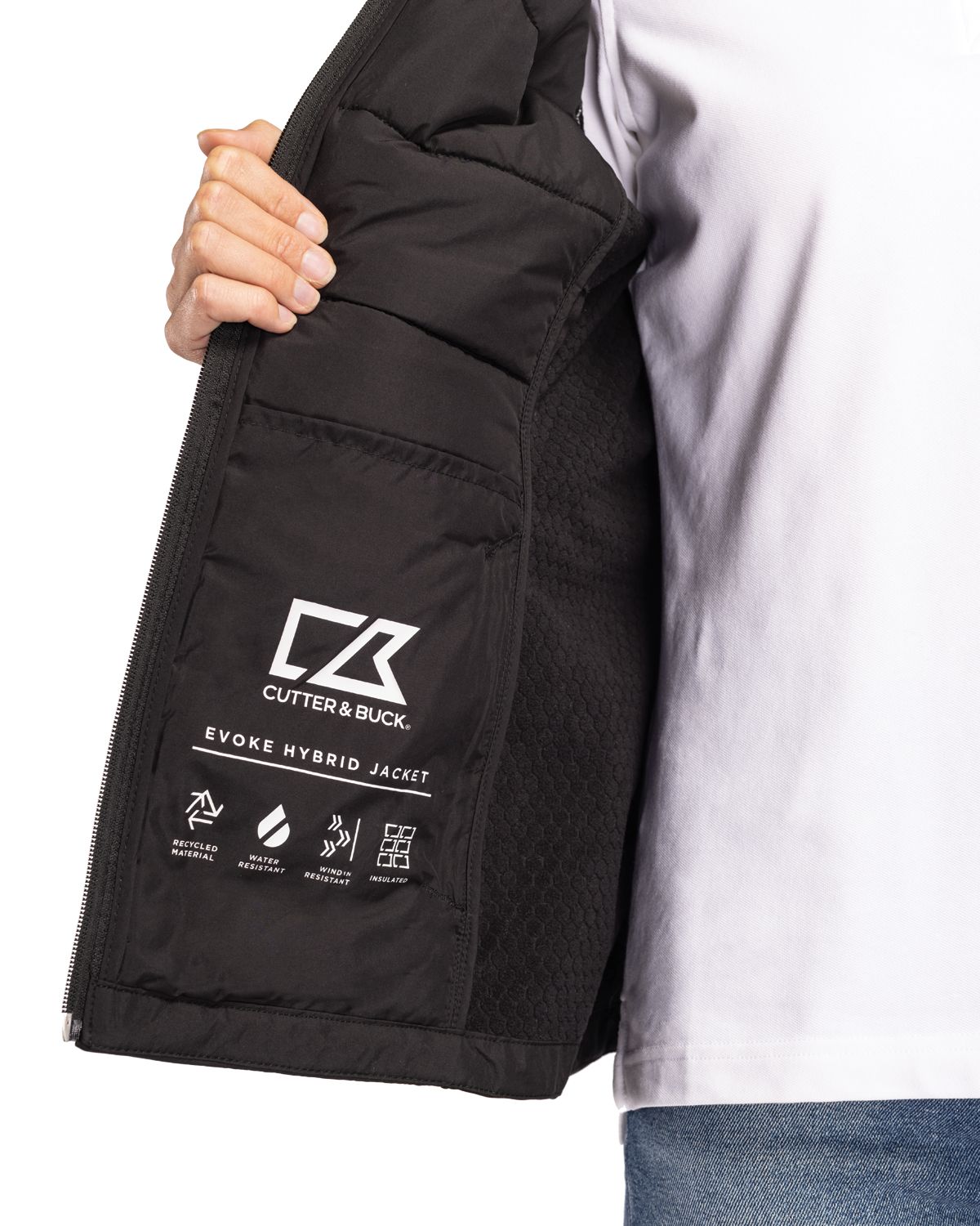 Evoke Hybrid Softshell Recycled Full Zip Womens Hooded Jacket