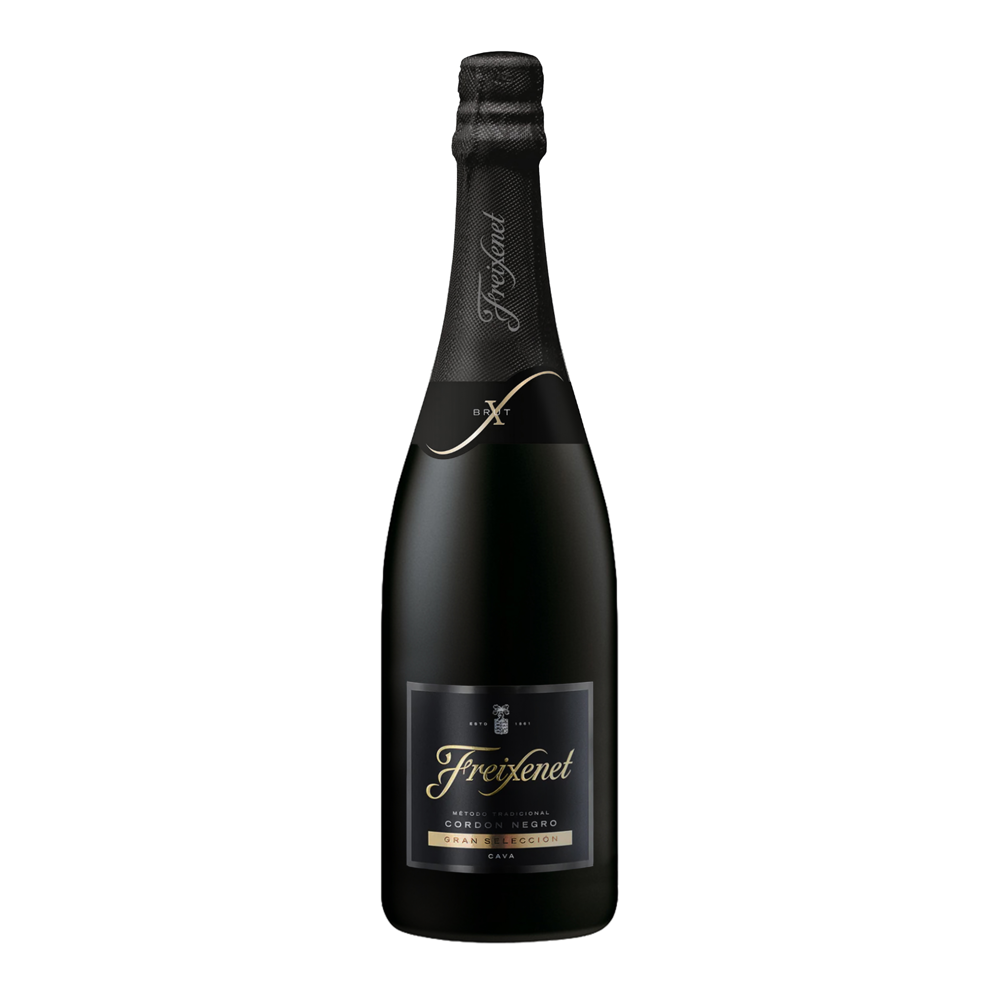 Etched Freixenet Cordon Negro Brut Champagne Bottle 1