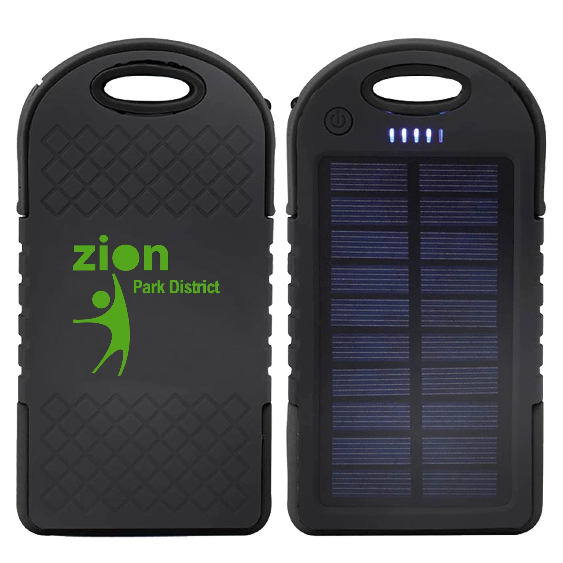 Quick Ship 5000mAh Solar Power Charger with Carabiner 4