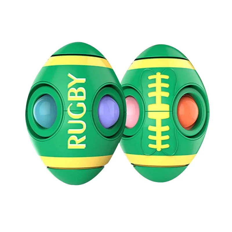 Rugby Rotating Gyro Push Pop It Fidget Toy 1