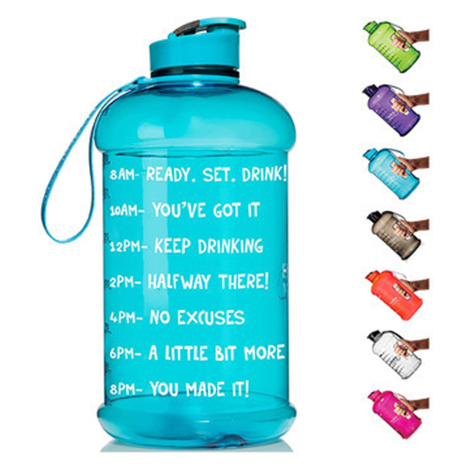 74oz Motivational Water Bottle with Time Marker 2