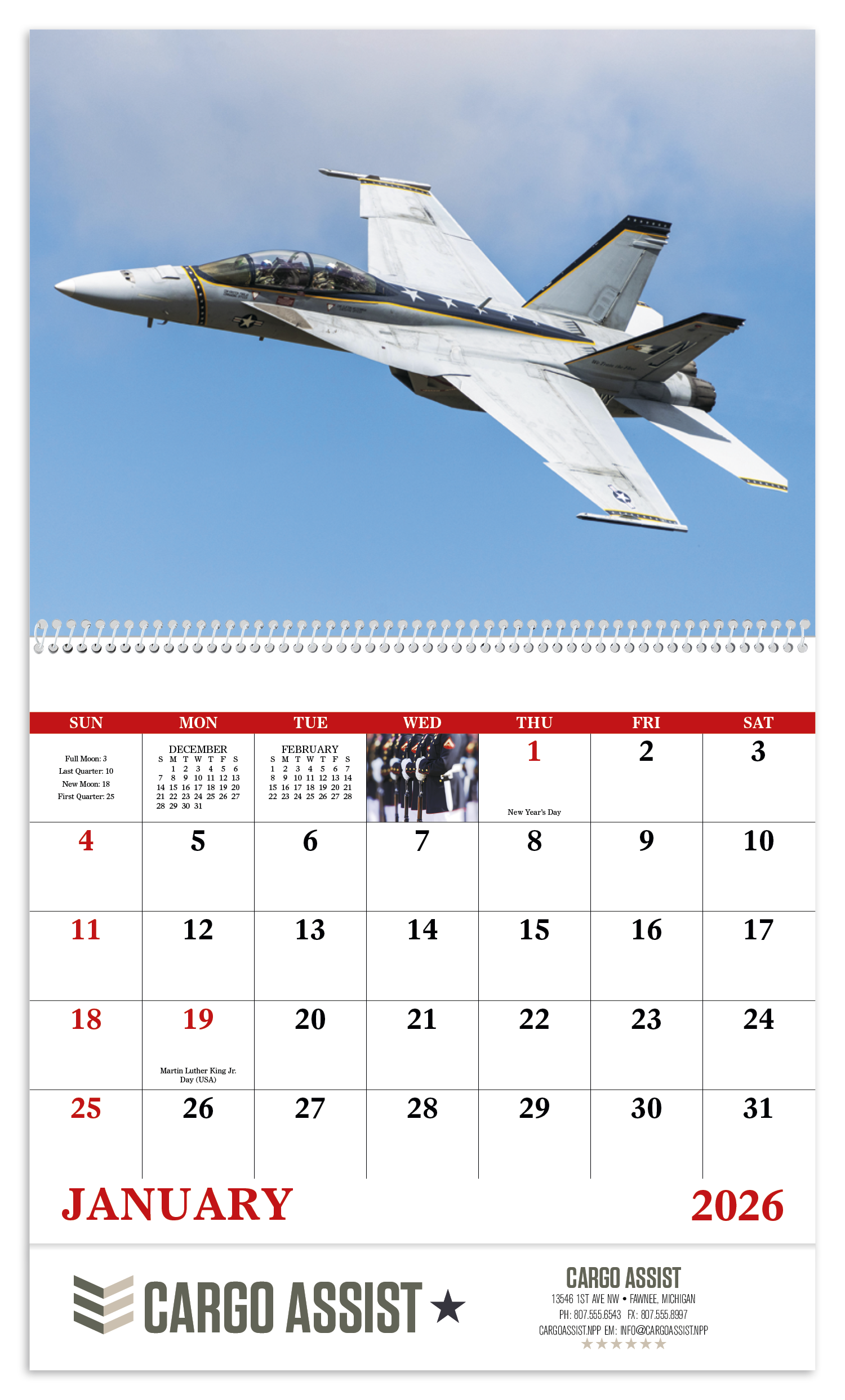 Good Value™ American Armed Forces - Spiral Calendar 4