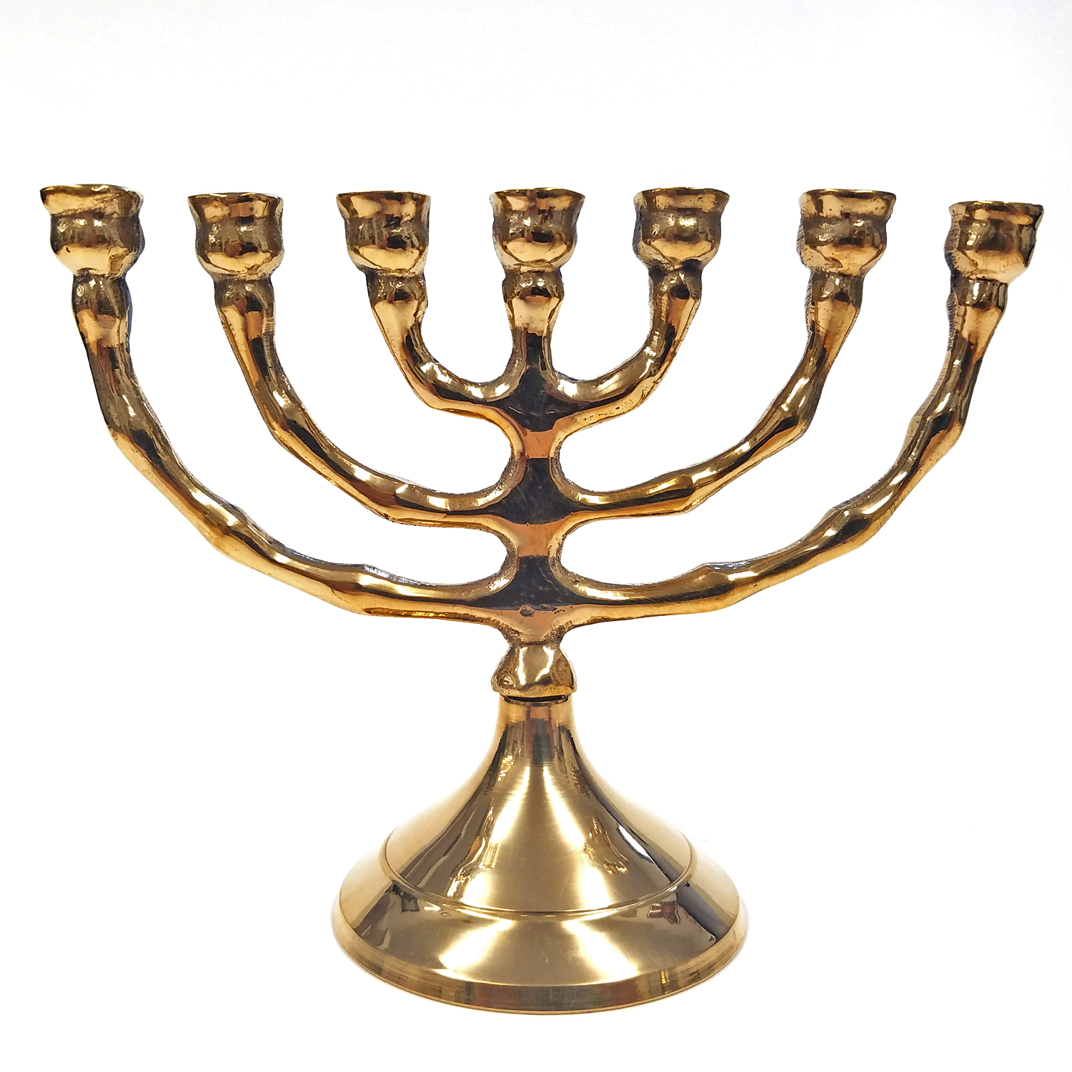 Solid Brass Hanukkah Menorah 1