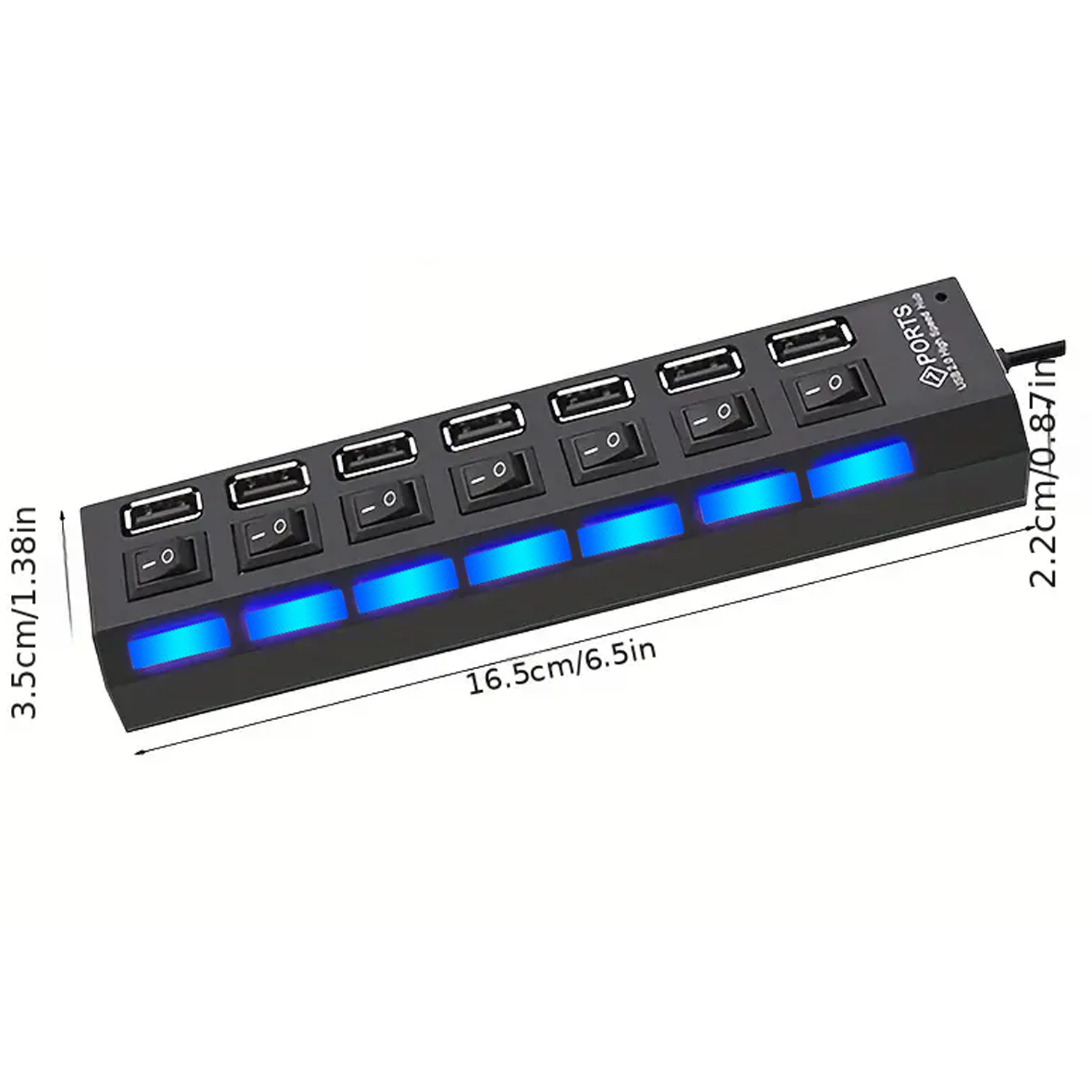 7 Ports LED USB 2.0 Adapter Hub 6