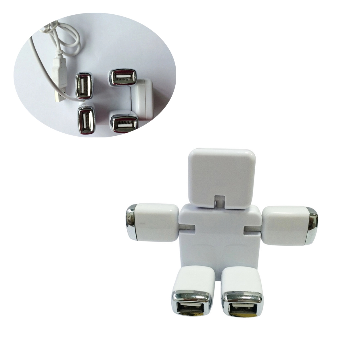 2.0 USB Hub 4 Port Robot Man Shape Human Hub 3