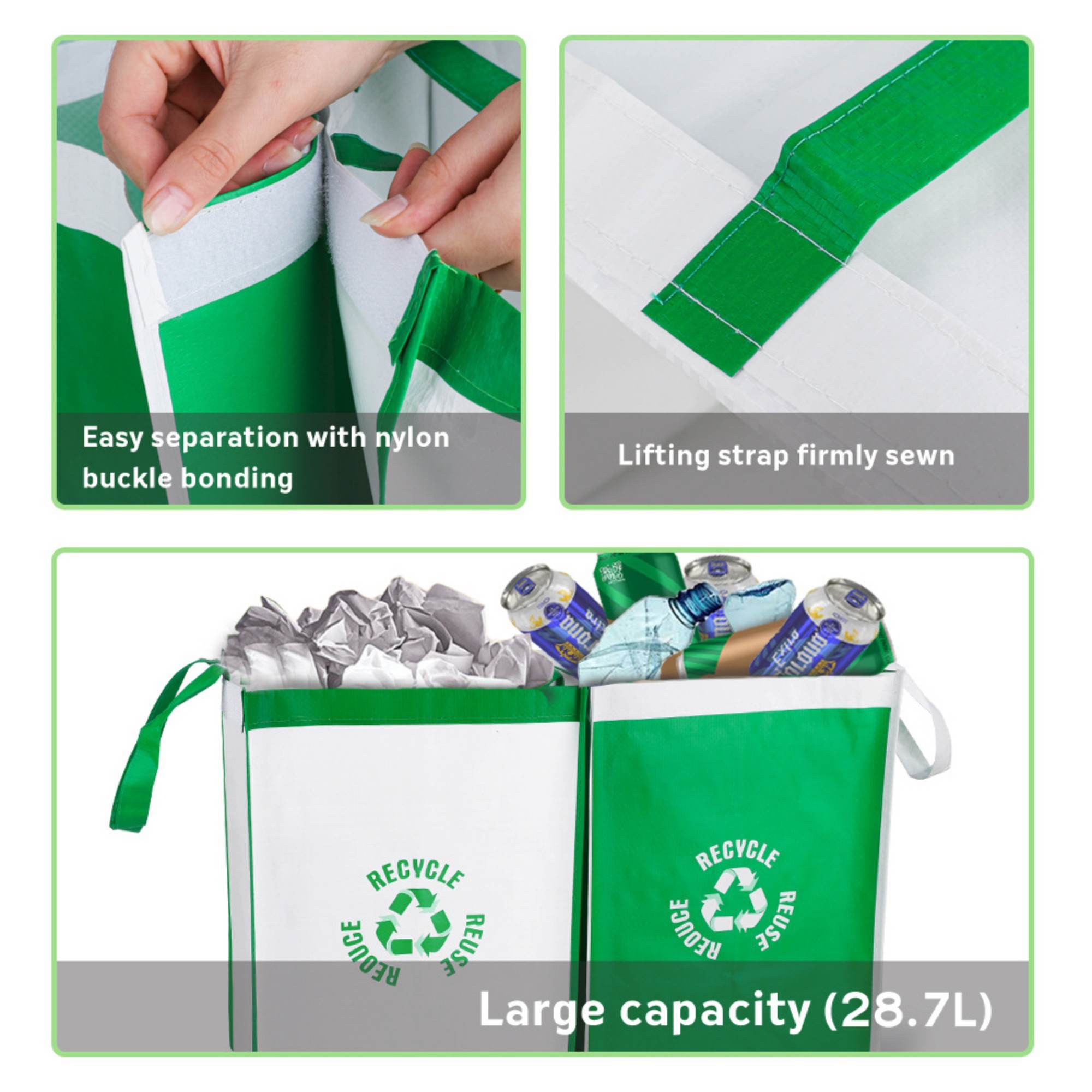 Dual-Compartment Recycling Trash Bags 2