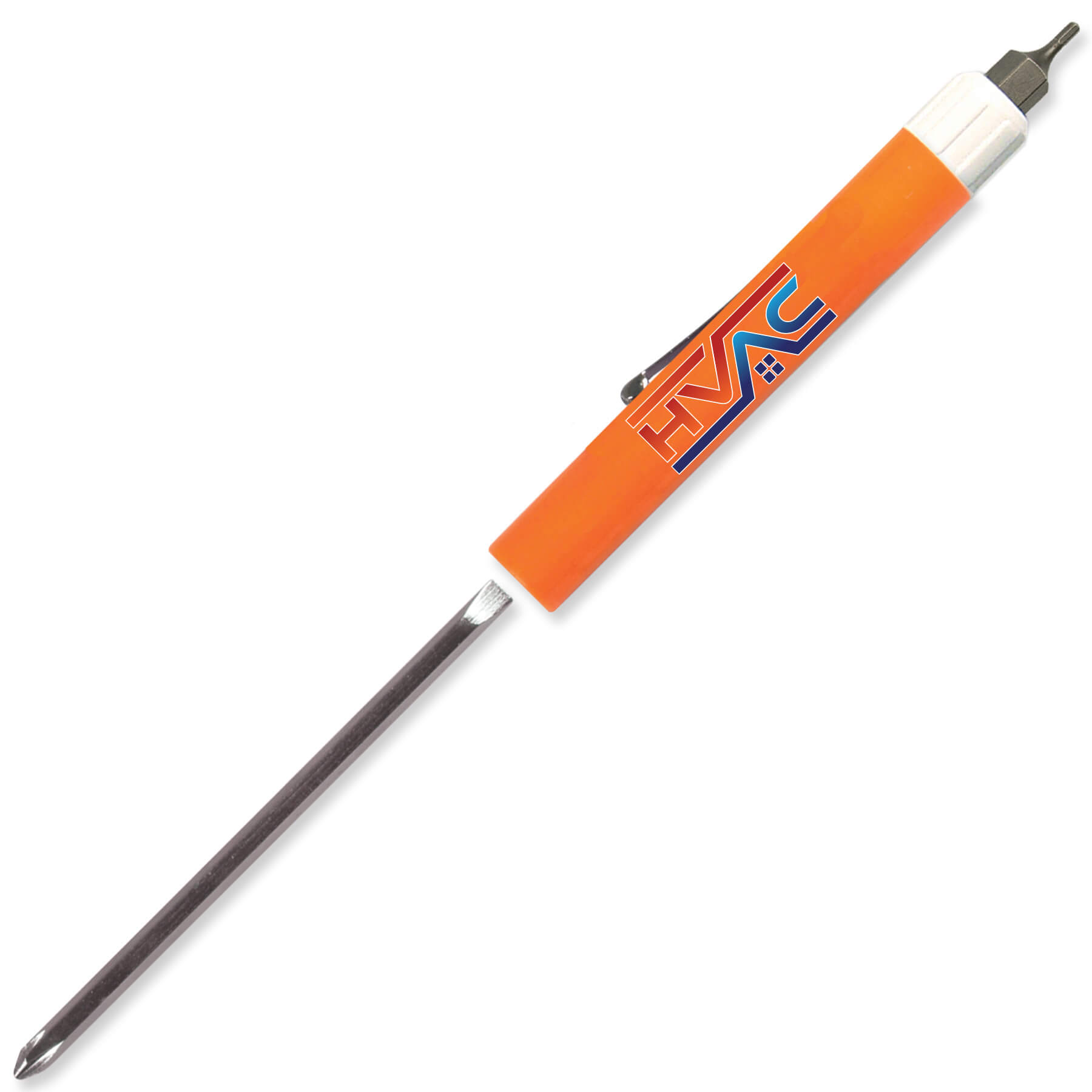 Pocket Screwdriver Reversible Flat Blade + Hex Bit Top 13