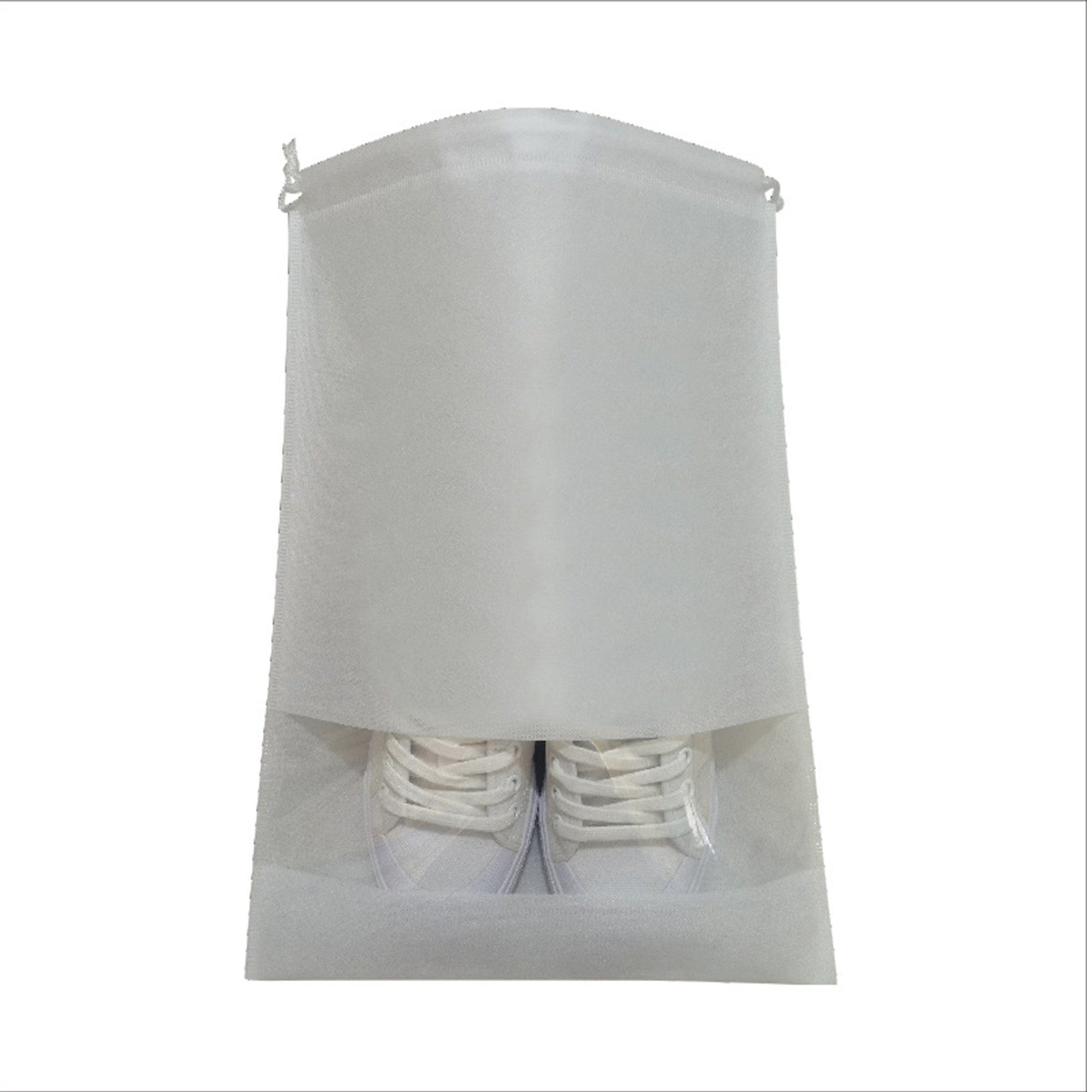 Non Woven Drawstring Footwear Pouch With Window 3