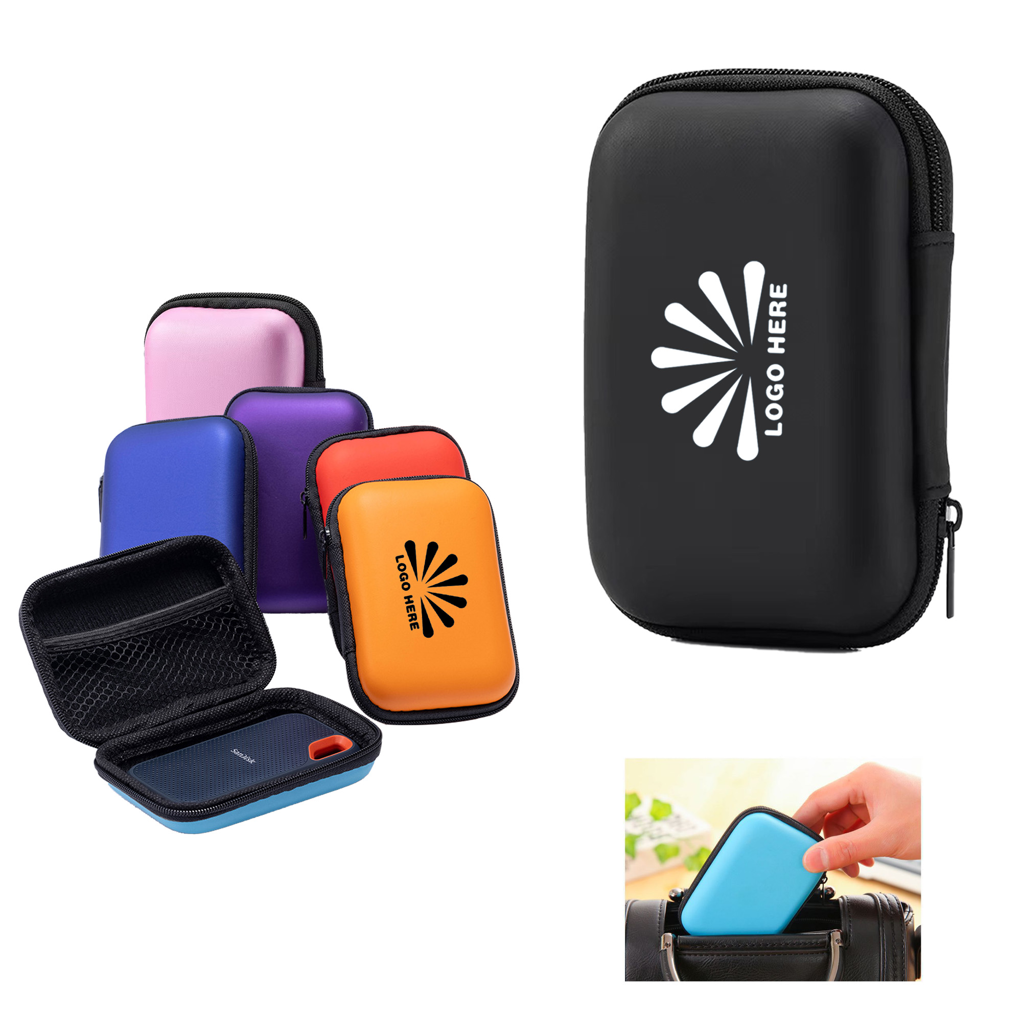 Portable Hard Drive And Data Cable Storage Bag 2