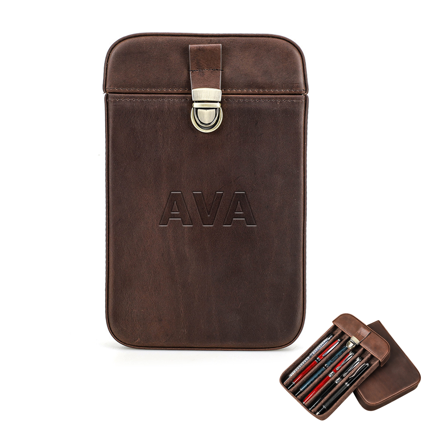 6-Cigar Genuine Leather Humidor 9