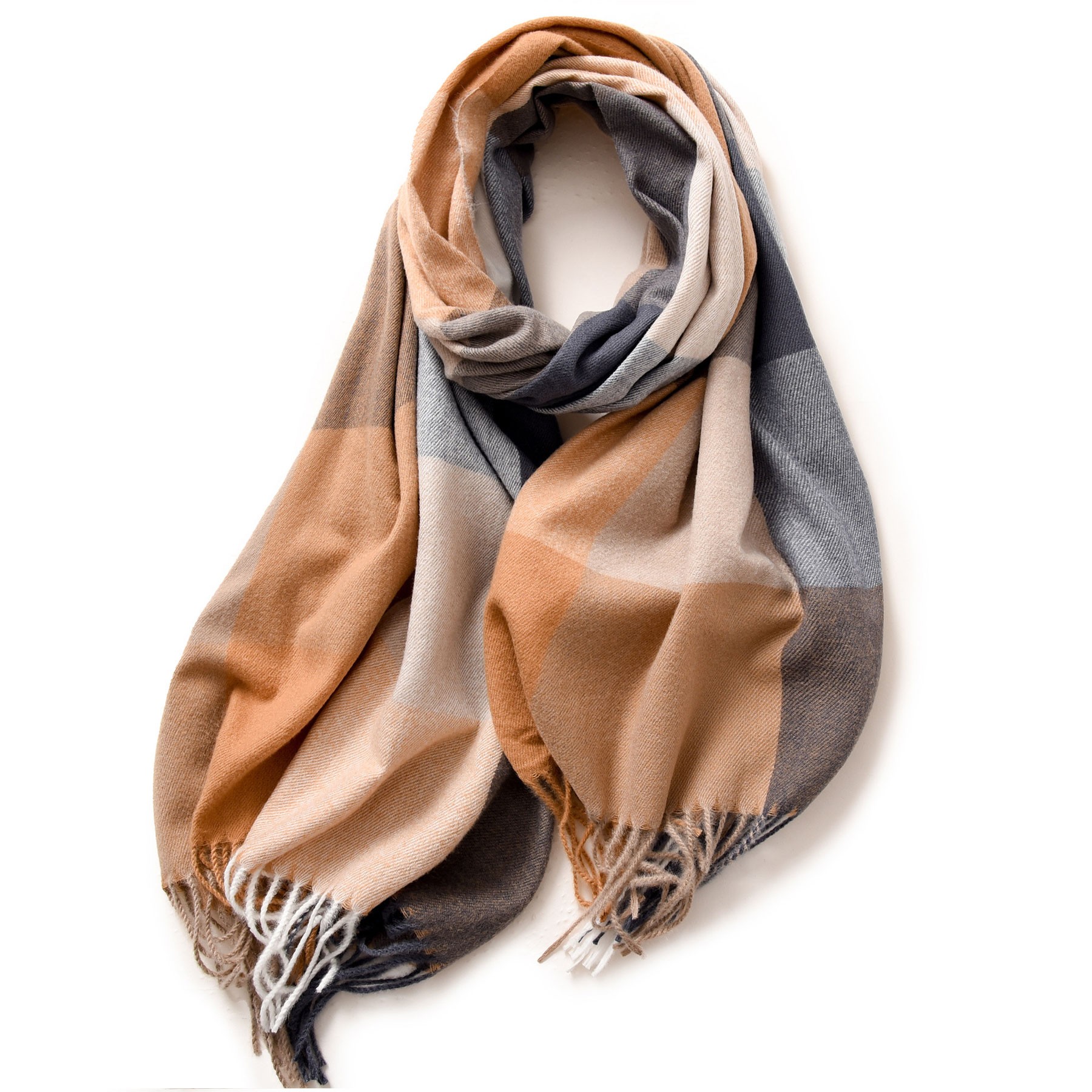 Long Plaid Scarf 11