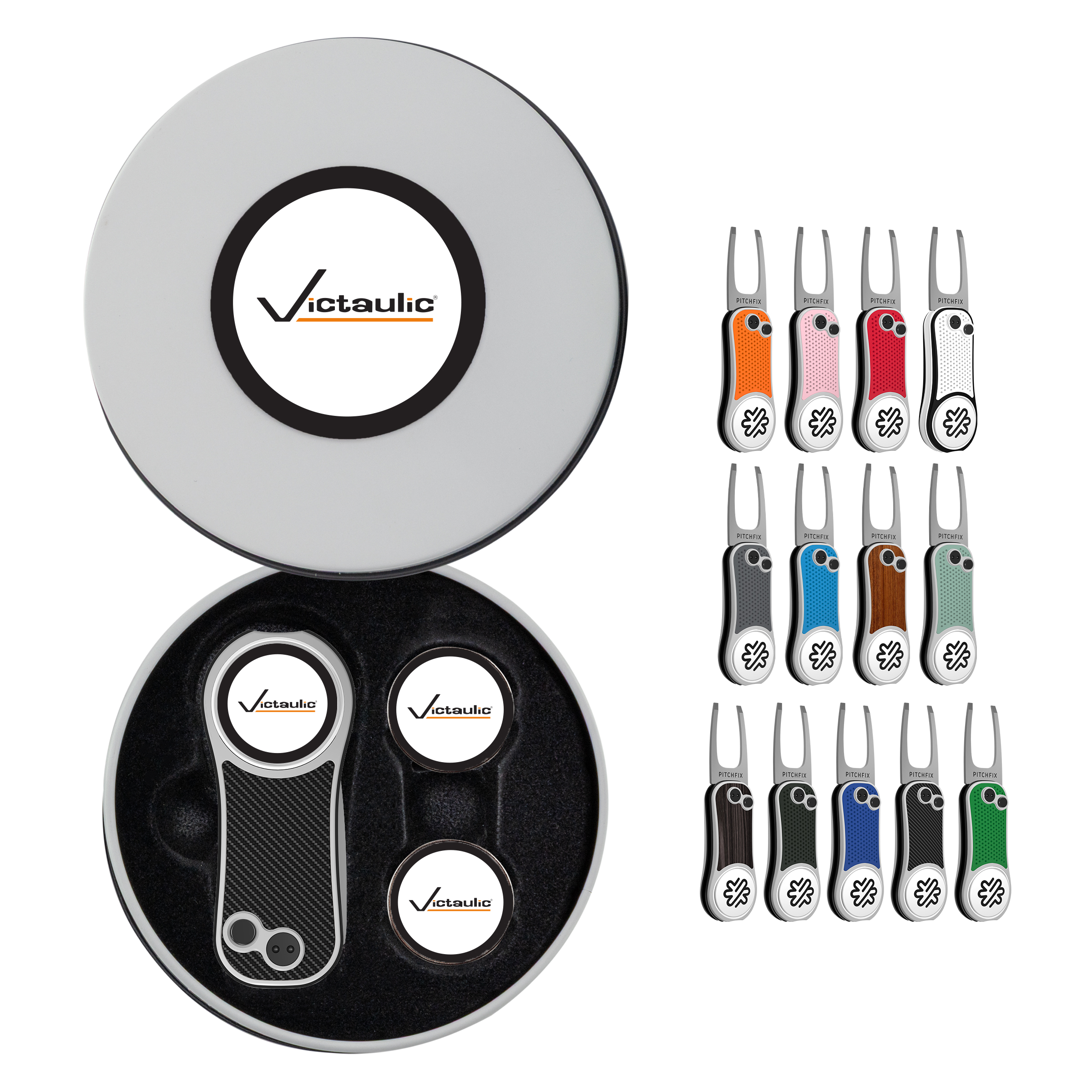 Pitchfix Hybrid Golf Divot Tool Deluxe Gift Set 12