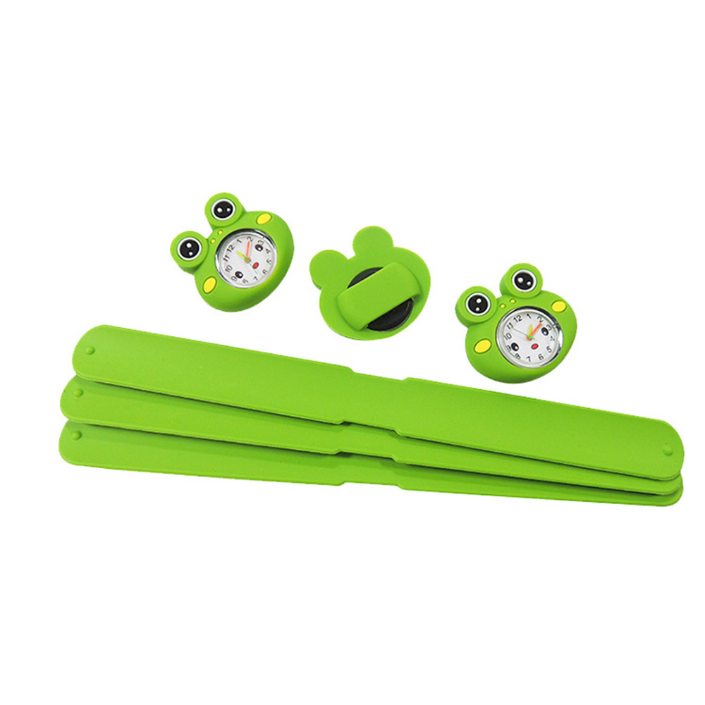 Children silicone watch cartoon frog clap ring 2