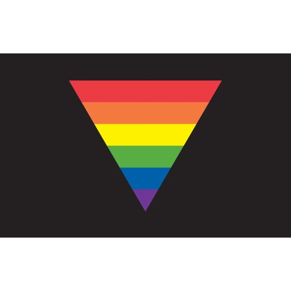 Black Rainbow Tri. Antenna Flag 1