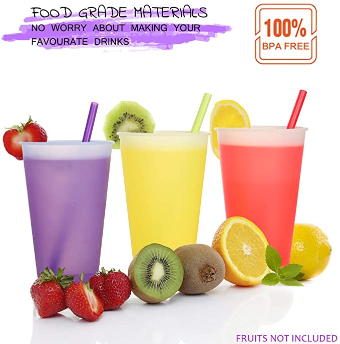 16 OZ Transparent G PP Sensitive Dandruff Tumbler/Lid and Straw Cup 12