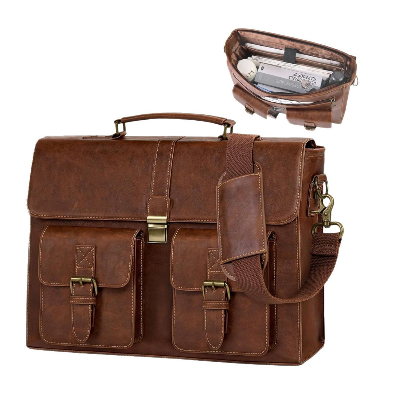 PU Leather Laptop Bag Briefcase 3