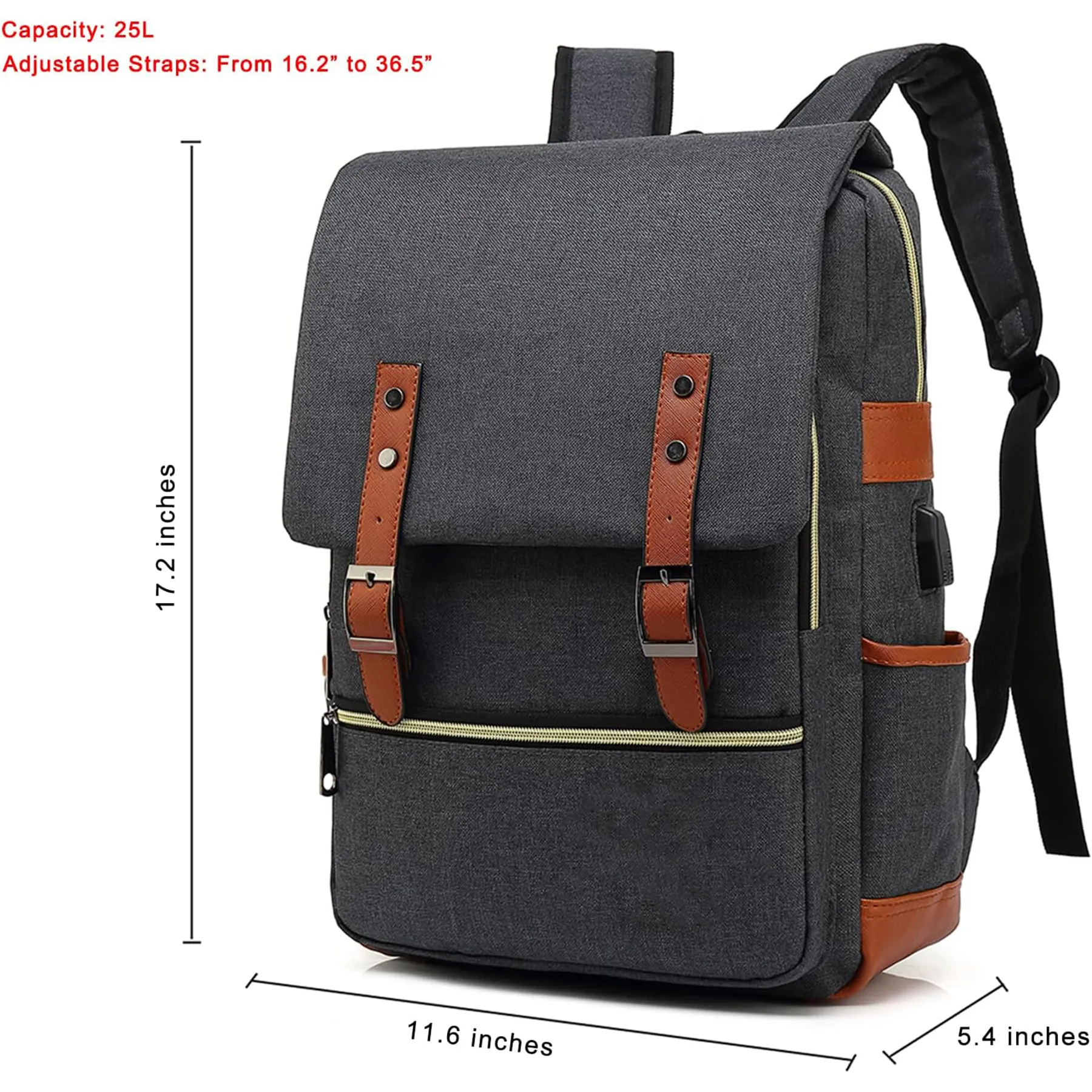 Laptop Backpack With USB Charging Port 4