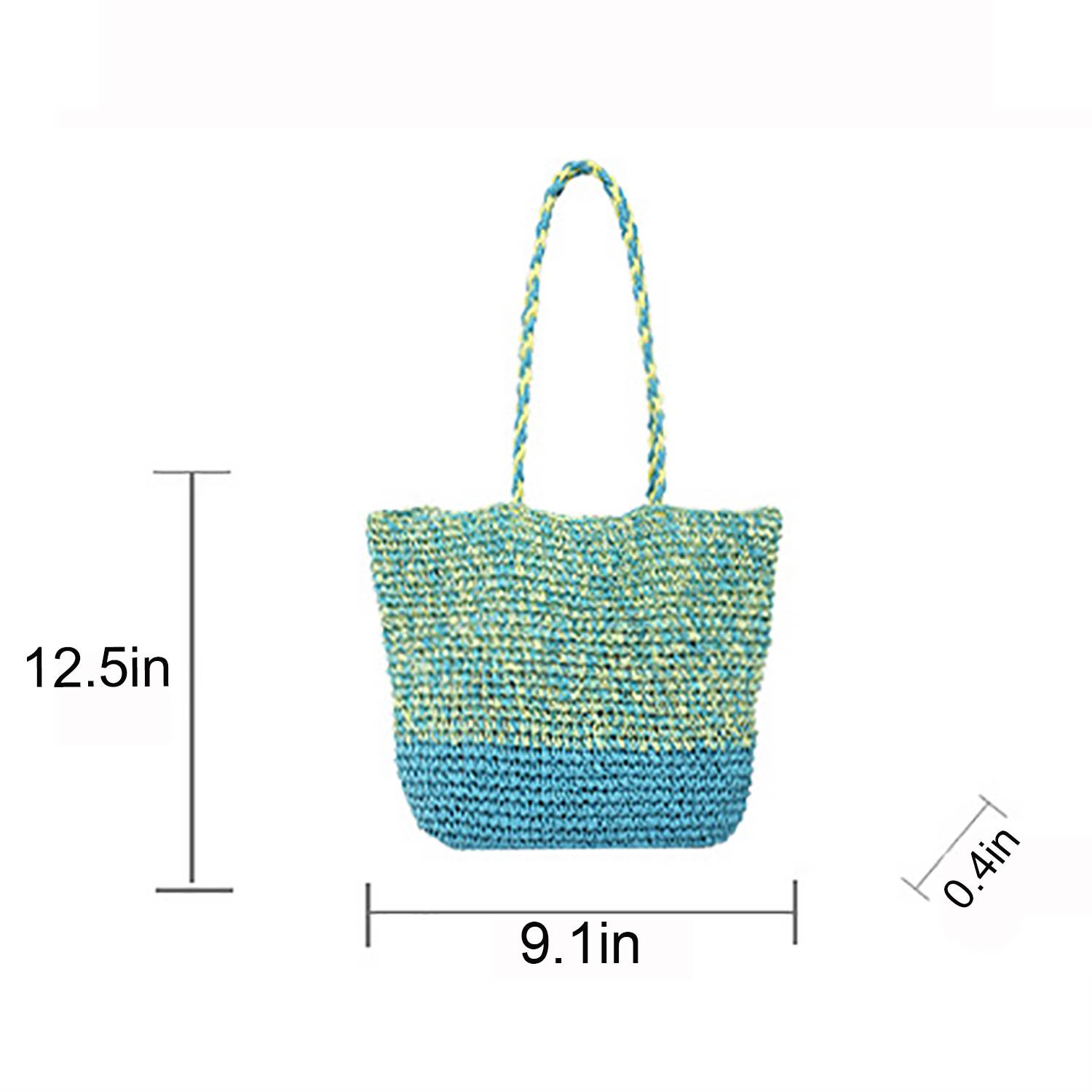 Trendy Large-Capacity Woven Beach Tote Bag, custom tote bag with logo imprint 3
