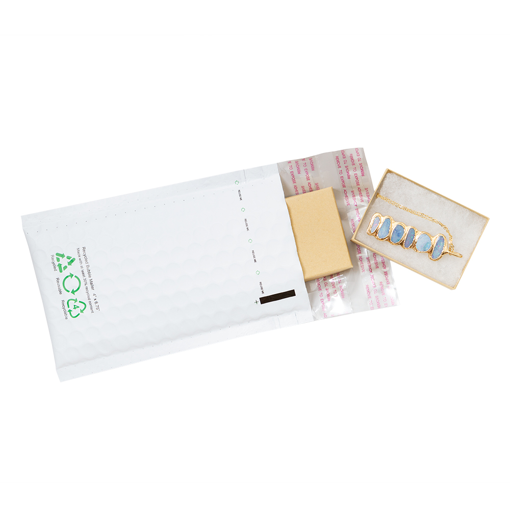 White Bubble Mailer - 100% Recyclable, 30% Recycled Material 3