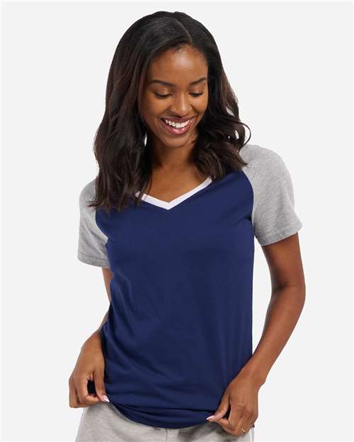 Women's Colorblocked V-Neck T-Shirt - BW2204 10