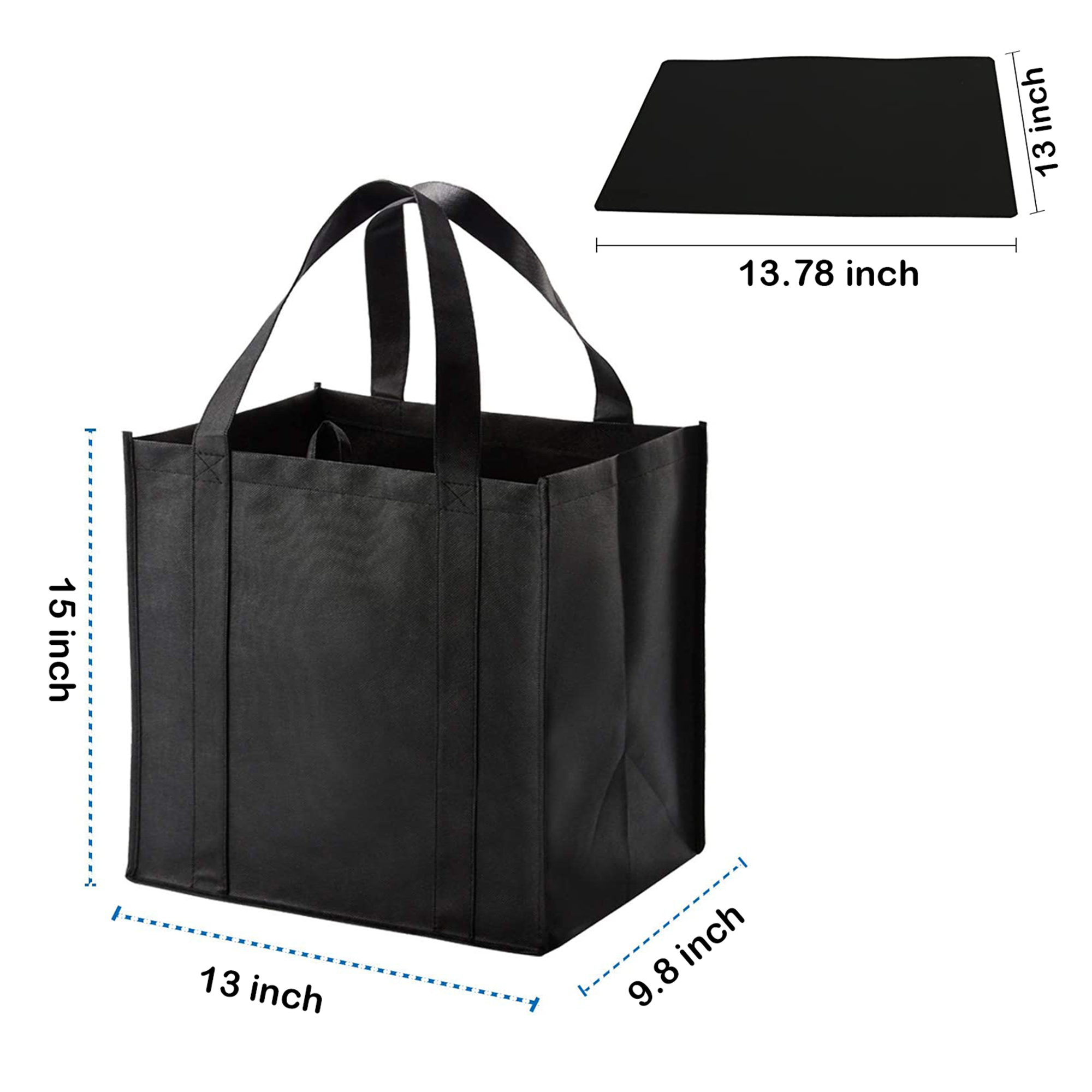 Non-Woven Grocery Tote Bag - Large & Reusable 3