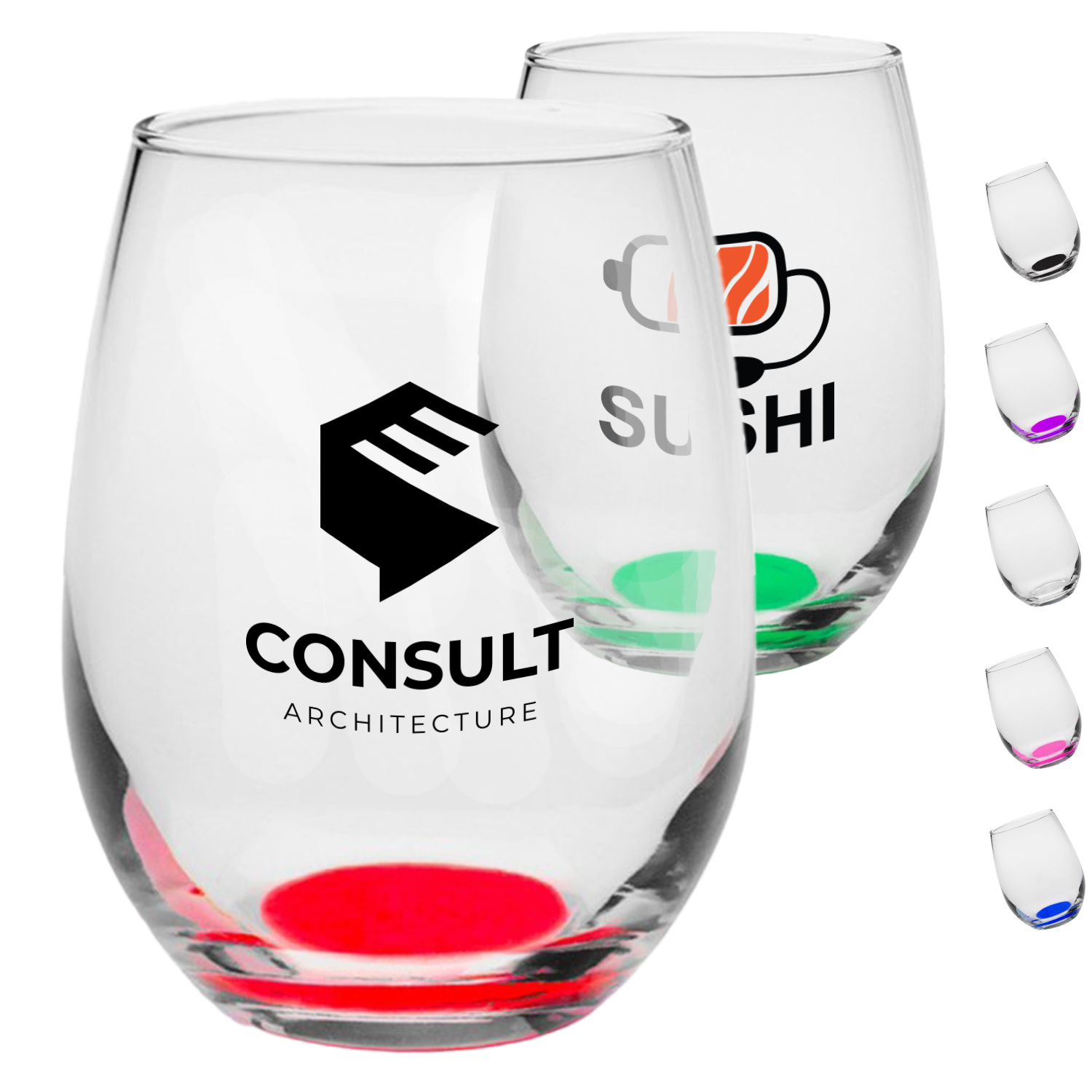 9 oz. Libbey Perfect Stemless Glasses, custom glassware with logo imprint 2