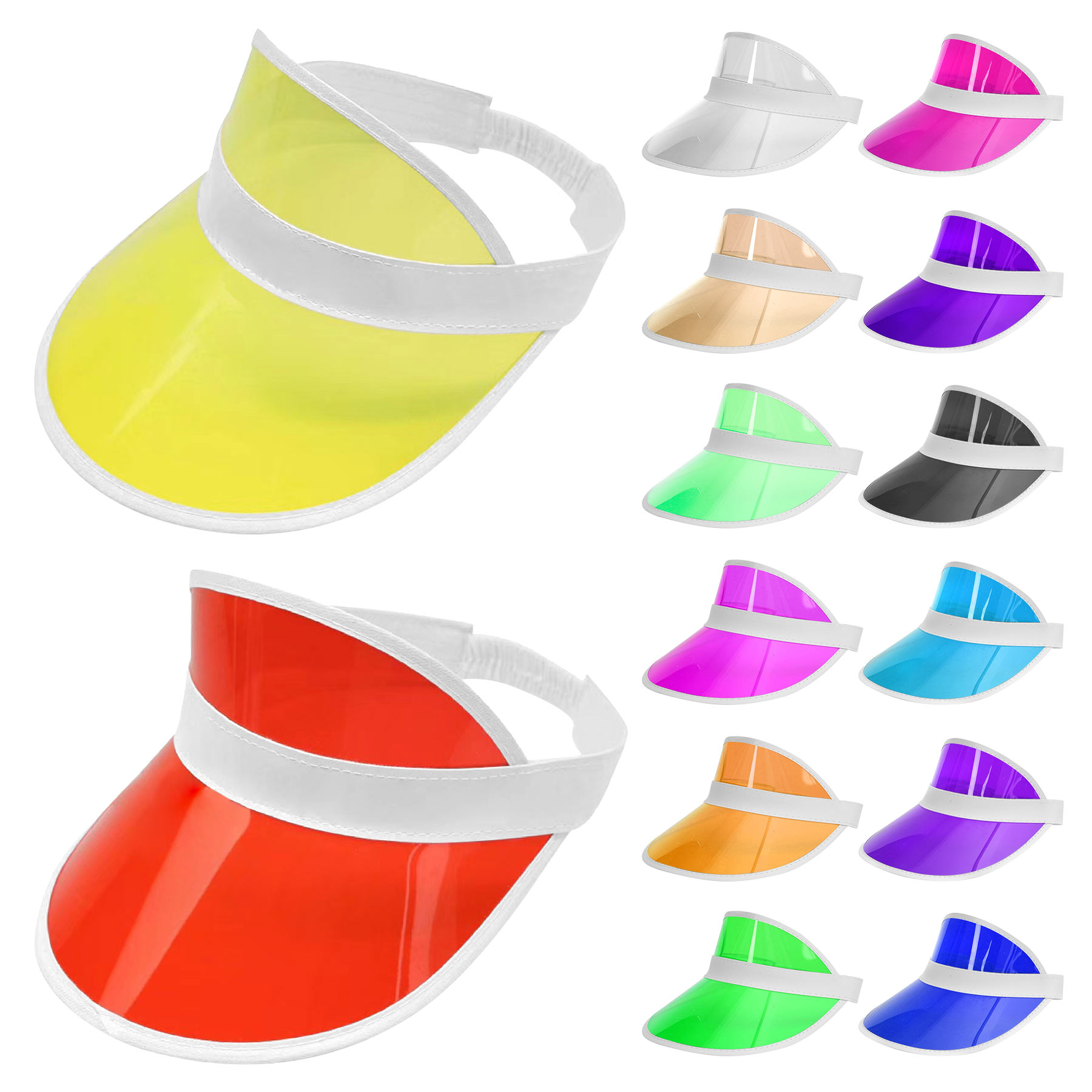 PVC Transparent Sun Visor Hat 1