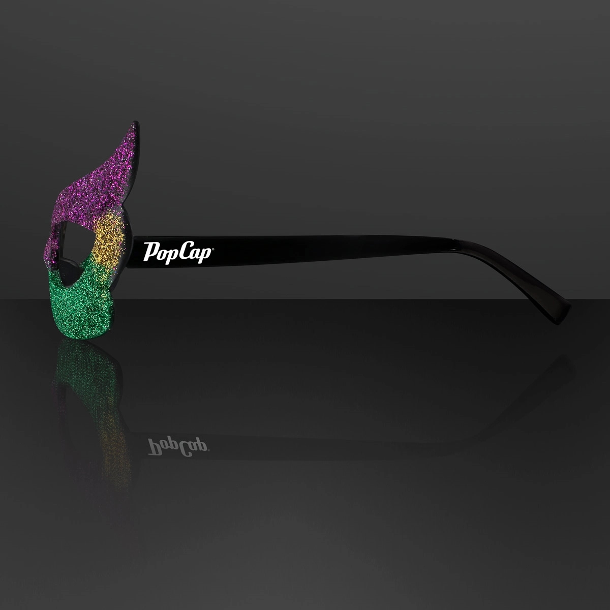 Mardi Gras Eyeglasses, Glitter Frames (Non-Light Up) 2