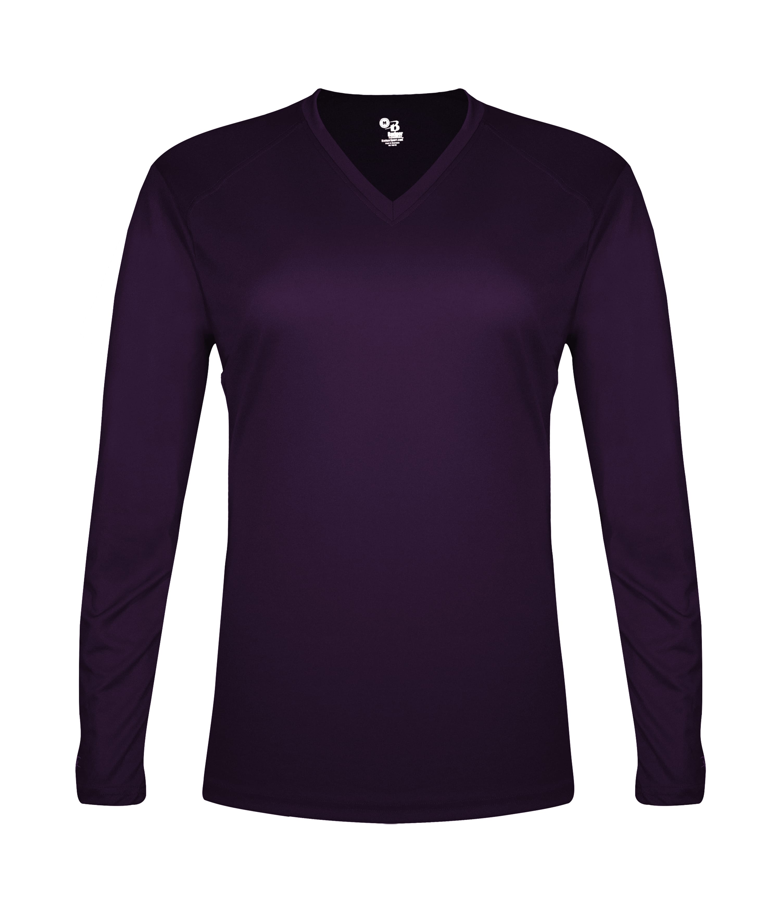 TRI-BLEND LADIES' V-NECK L/S T 16