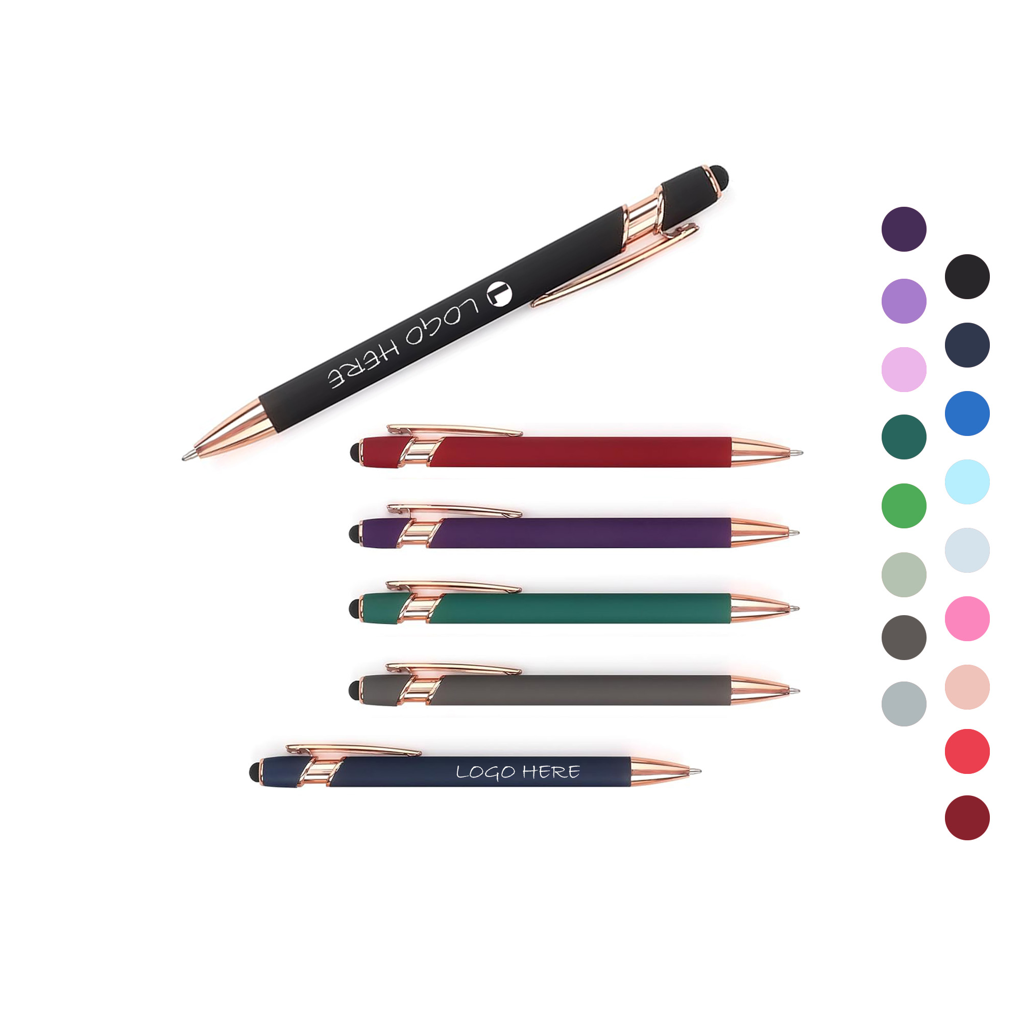 Metal Barrel Push-Button Ballpoint Pen 14