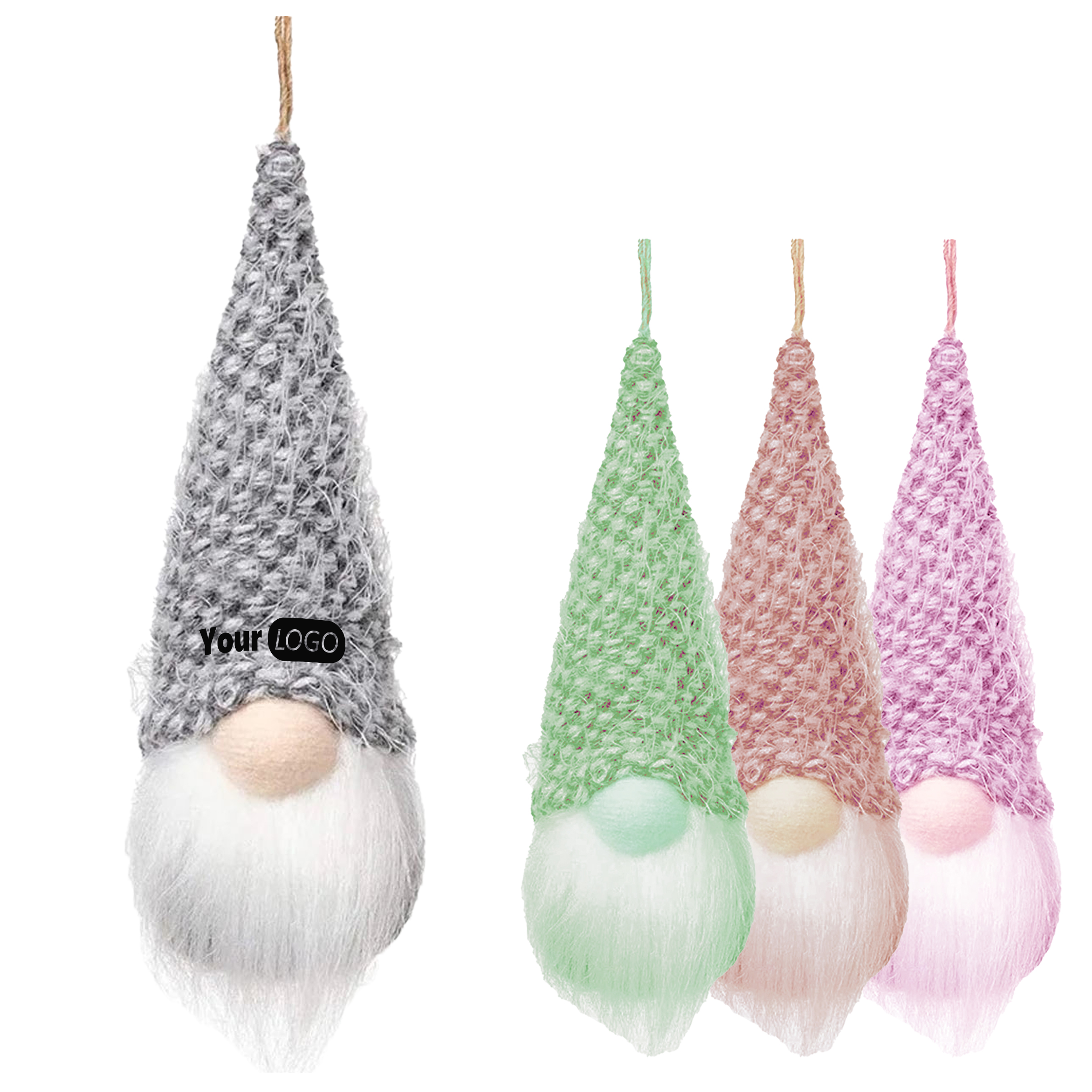 Wool Pastel Knit Gnome Ornaments For Holiday Decorations 2
