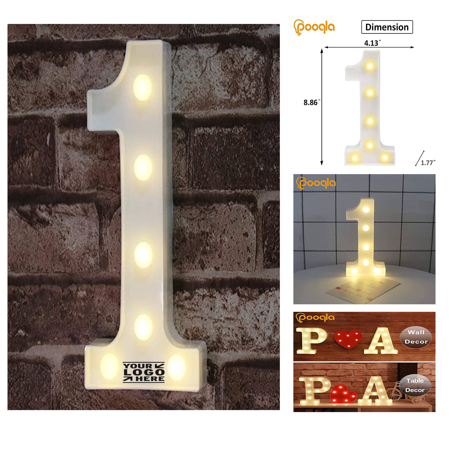  Decorative Led Light Up Number Letter