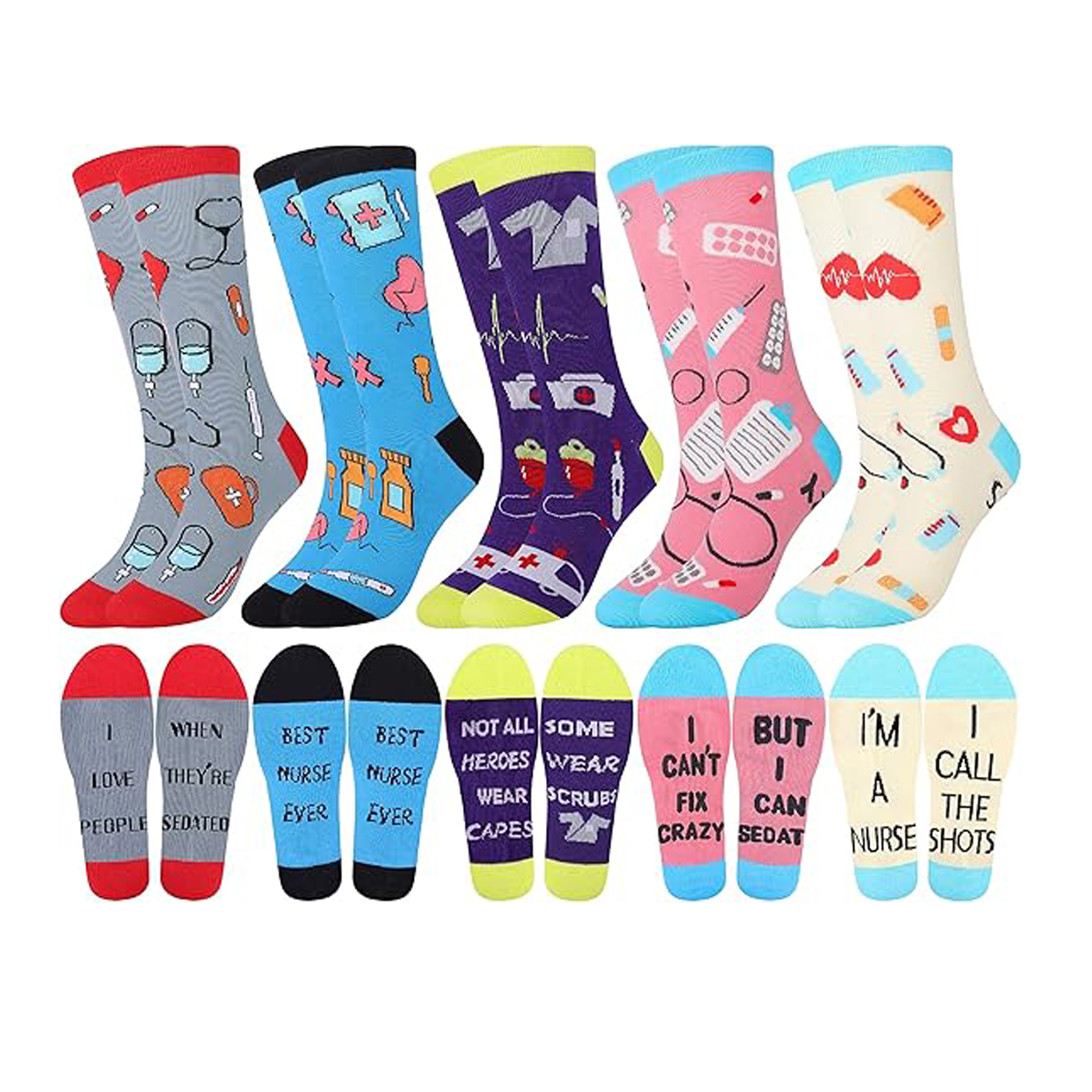 Customizable Fun Colorful Print Novelty Socks Gift 2