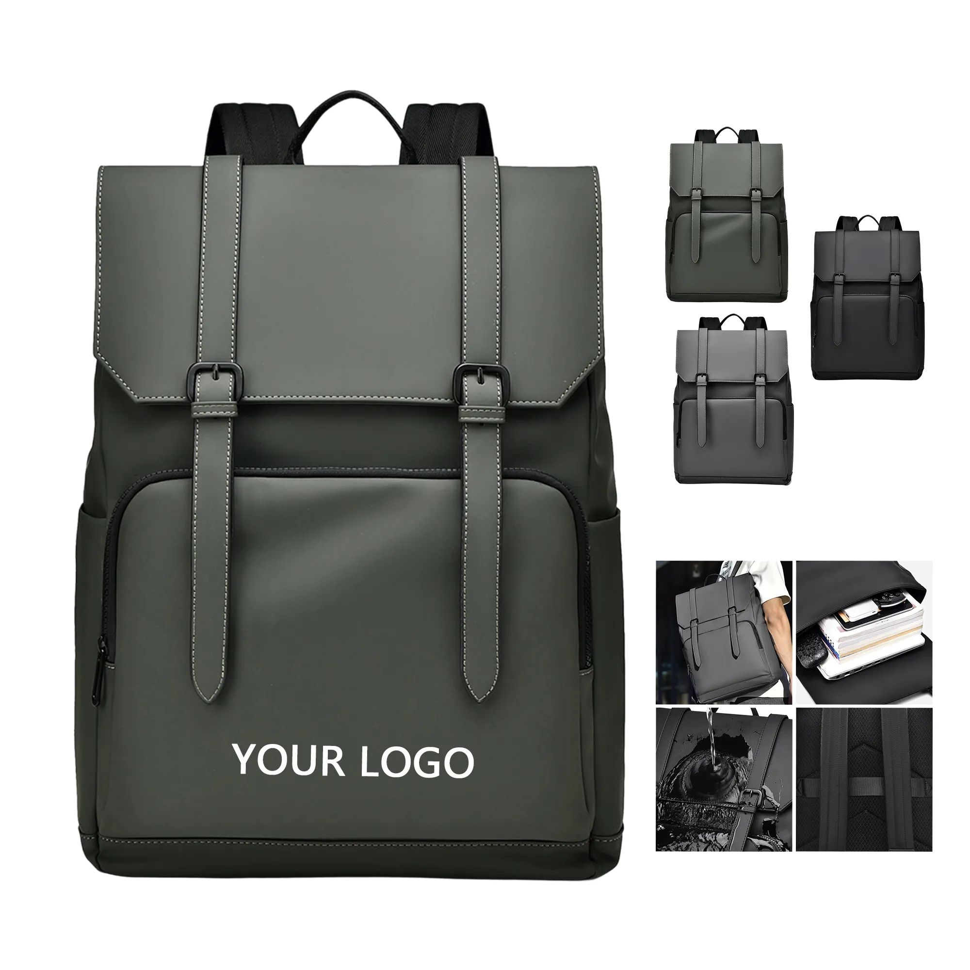 MOQ 50 Men's Business Laptop Bag with Large Capacity 3