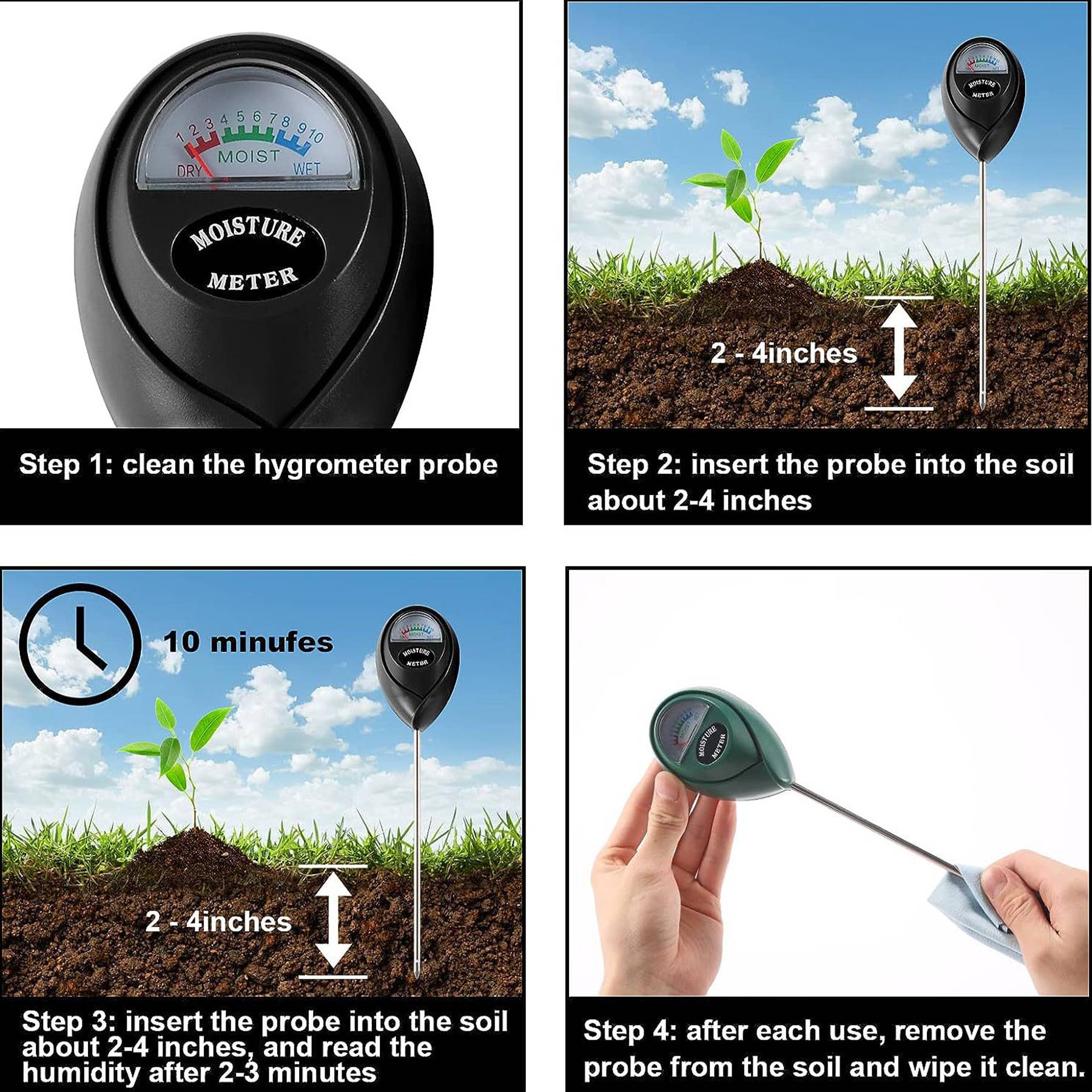 Plastic Soil Hygrometer 4